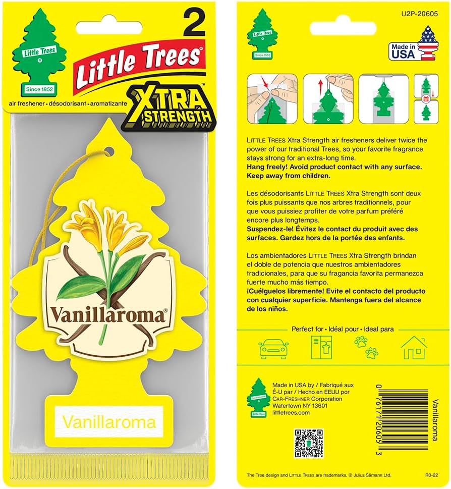 LITTLE TREES Car Air Freshener | Xtra Strength Provides Long-Lasting Scent for Auto or Home | Extra Boost of Fragrance | Vanillaroma, 24 Air Fresheners - Image 3