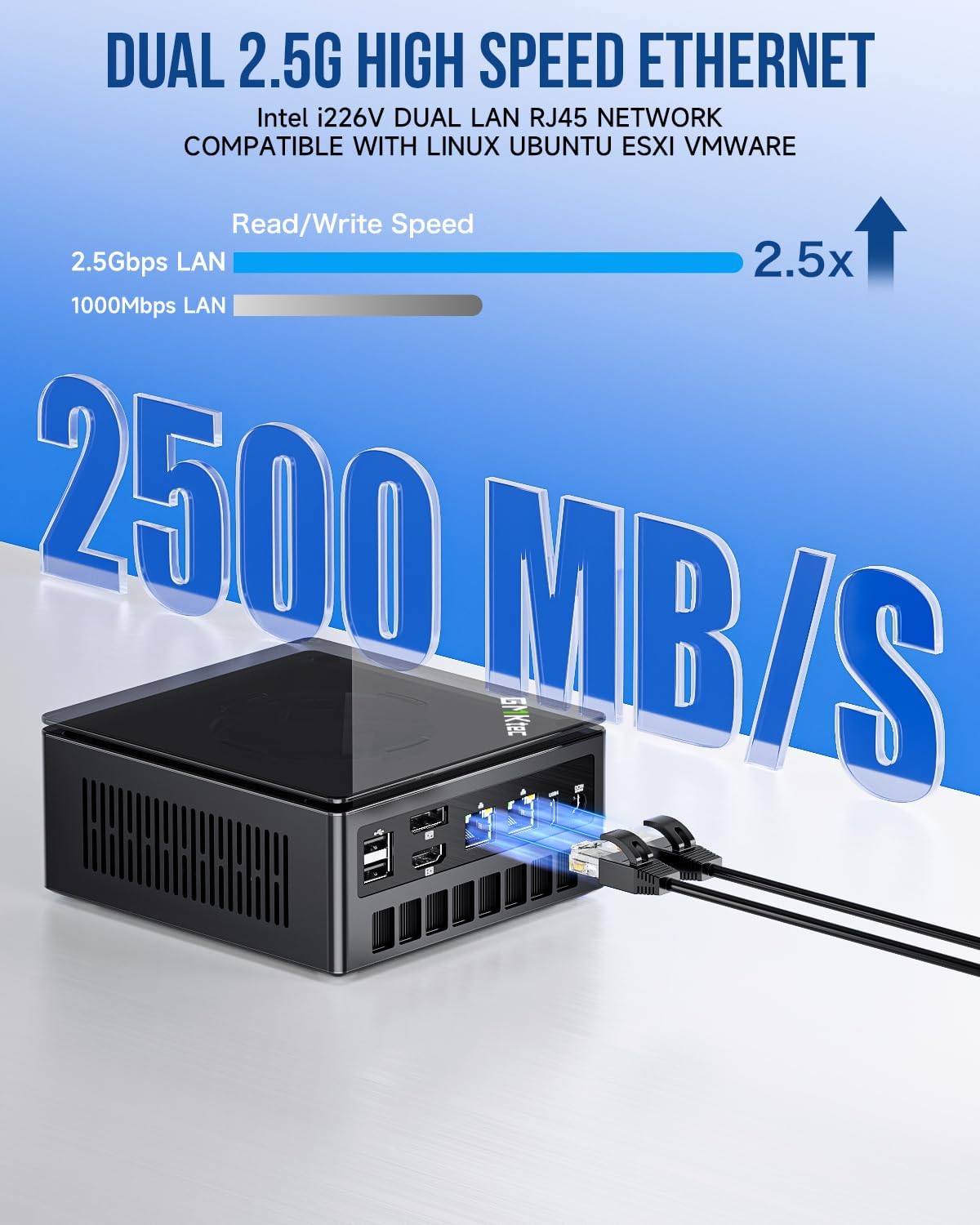 GMKtec Gaming Mini PC K8 Plus AMD Ryzen 7 8845HS(8C/16T, up to 5.1GHz) 32GB DDR5 RAM 2TB SSD, Desktop Computer Dual NIC 2.5G, HDMI 2.1, USB4 - Image 6