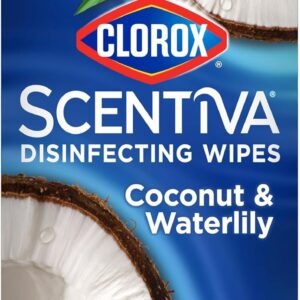 Clorox Scentiva Disinfecting Wipes, Coconut and Waterlily, Antibacterial, 75 Count