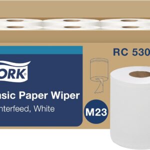 Tork Centerfeed Hand Towel White M23, One-at-a-time Dispensing, 6 x 530 Towels, RC530