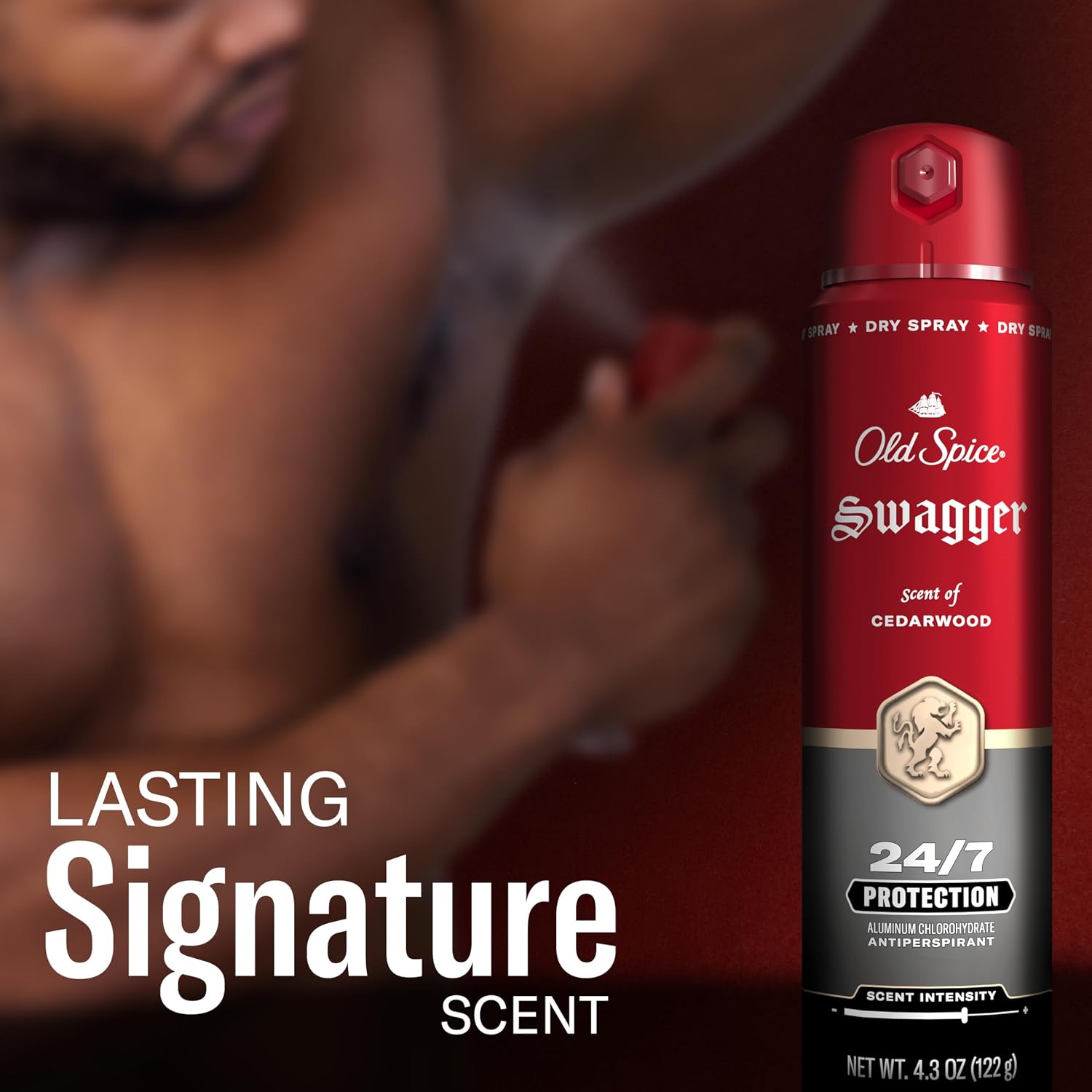 Old Spice Dry Spray Antiperspirant Deodorant for Men, 24/7 Sweat & Odor Protection Spray, Long Lasting Dry Spray, No Residue, Fresh Swagger with Cedarwood Scent, 4.3 oz Cans, (Pack of 2) - Image 5