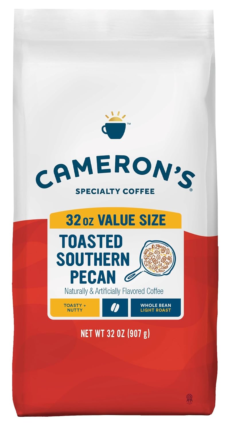 Cameron's Coffee Roasted Whole Bean Coffee, Flavored, Toasted Southern Pecan, 32 Ounce - Image 2