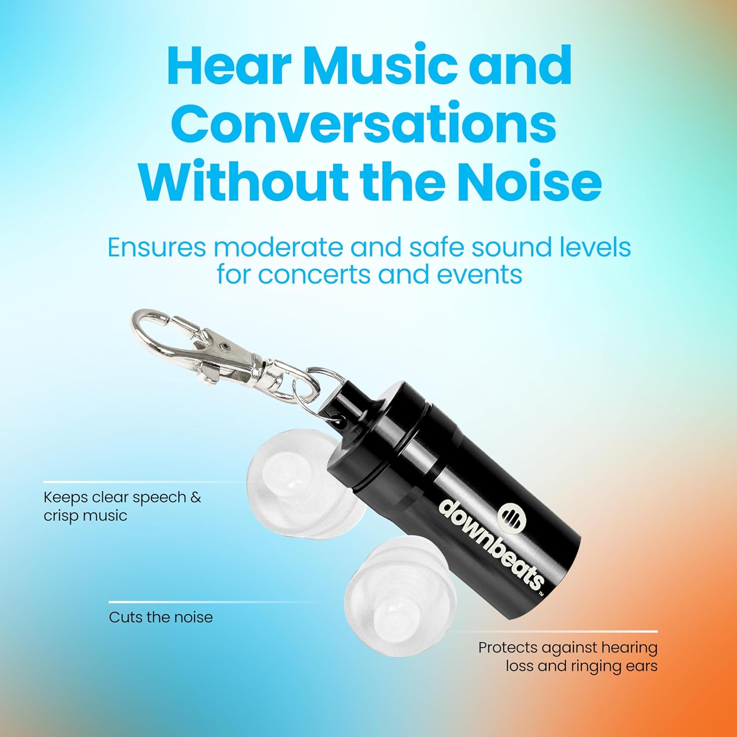 High Fidelity Ear Plugs for Hearing Protection - Discreet, Clear Ear Plugs for Concerts, Festivals & Noisy Events - Up to 18dB Background Noise Reduction Rave Earplugs - Comes with Aluminum Case - Image 5