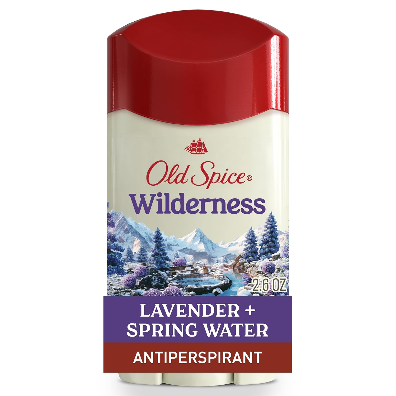 Old Spice Antiperspirant Deodorant for Men Inspired by Nature Wilderness With Lavender Invisible Solid 2.6 oz - Image 2