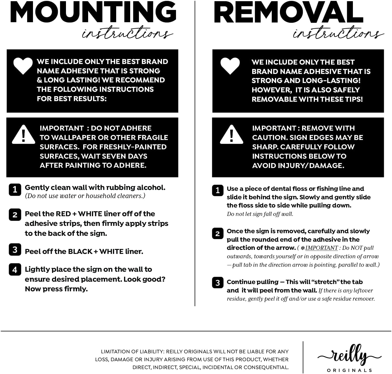 Reilly Originals 3.5x5 Inch Designer Bathroom Sign, Do Not Flush Feminine Hygiene Items, Wipes, Paper Towels ~ Ready to Stick ~ Premium Finish, Durable - Image 7
