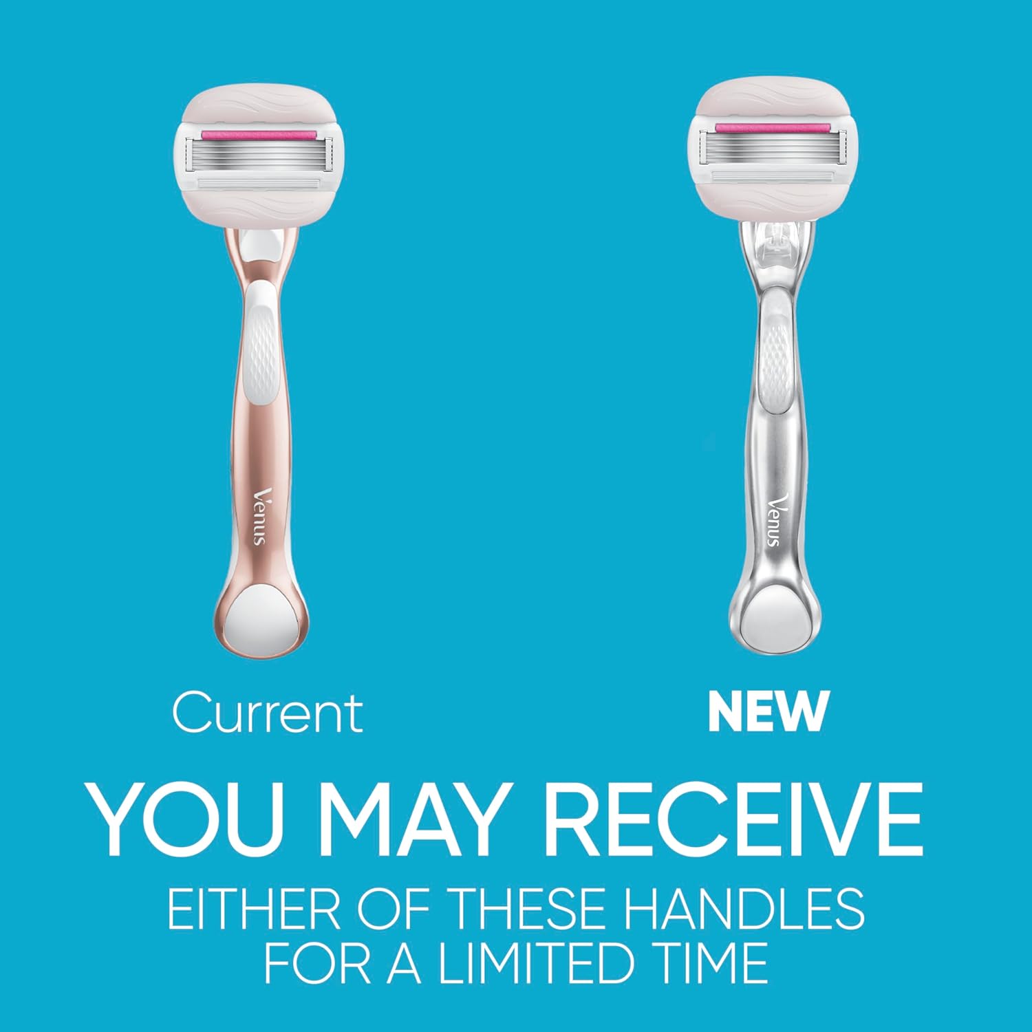 Gillette Venus Razor for Women, ComfortGlide plus Olay Sugarberry, Rose Gold Metal Handle + 4 Blade Refills, 5-Blade Razor Cartridges, Moisture Bars - Image 3