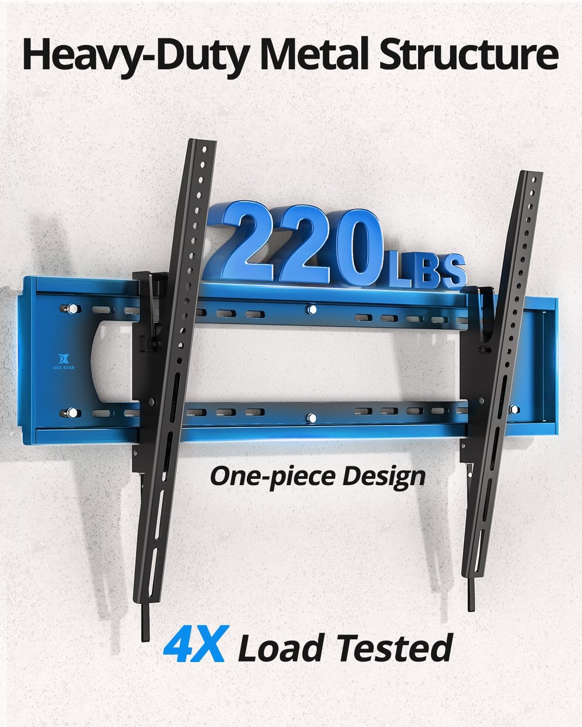 85 86 98 100 inch Heavy Duty Tilt TV Wall Mount Bracket for 65-120 inch Large TVS Up to 220LBS, Tilting TV Mount, Max VESA 900×600mm, 16/18/24/32" Studs, Fit Most 65+ 75+ 120 TVs - Image 3