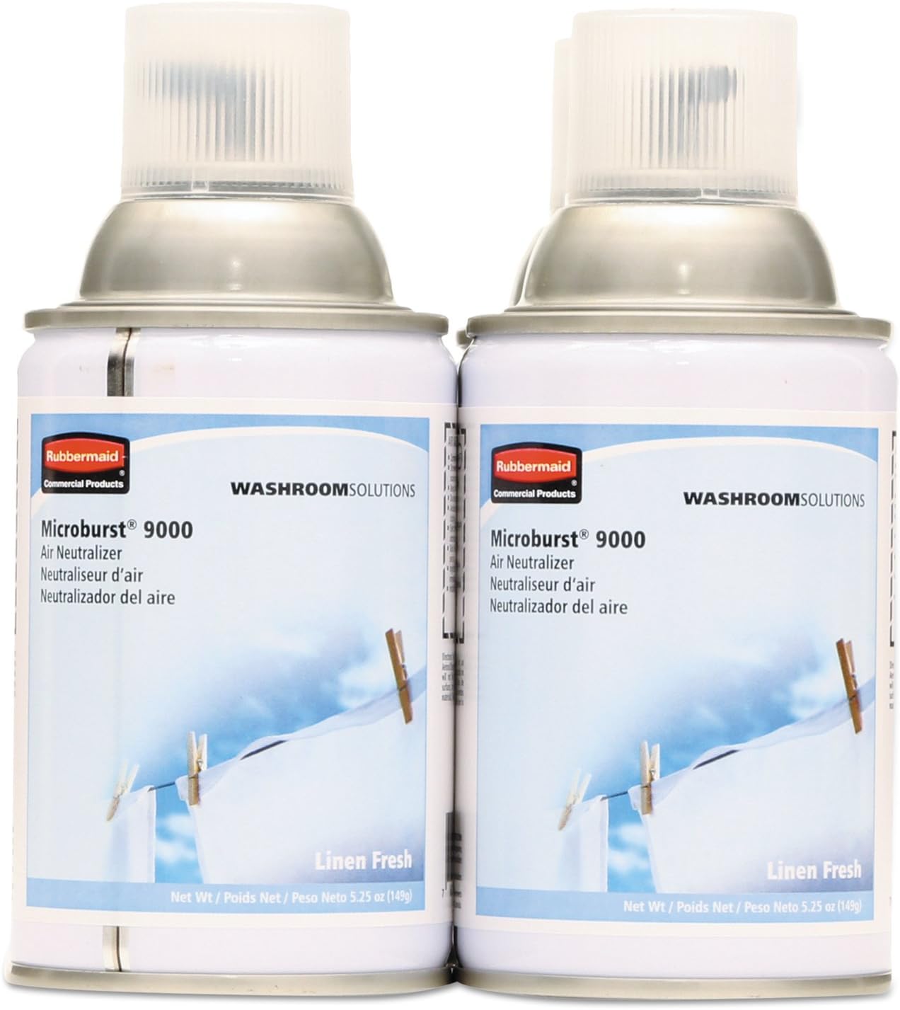 Rubbermaid Commercial Tc Microburst 9000 Air Freshener Refill, Linen Fresh, 5.3 Oz Aerosol Spray, 4/carton - Image 3