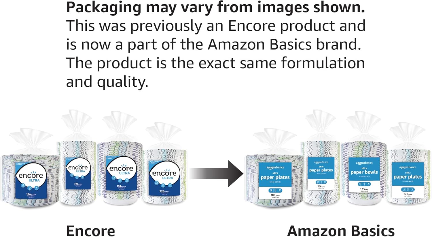 Amazon Basics Ultra Disposable Paper Bowls, 20 Oz, Microwave Safe, Soak Proof, Strong & Sturdy, White, 540 Count (4 Packs of 135) - Image 2