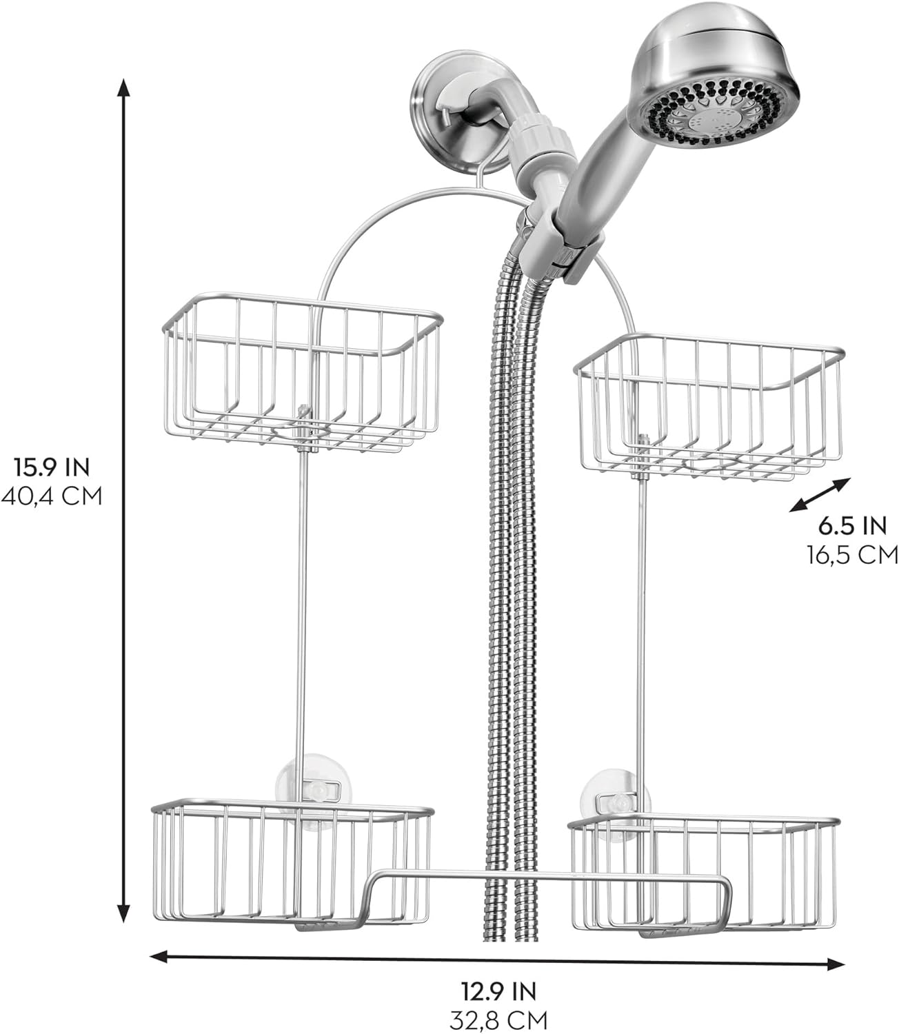 iDesign Classico Shower Caddy, Chrome - Image 3