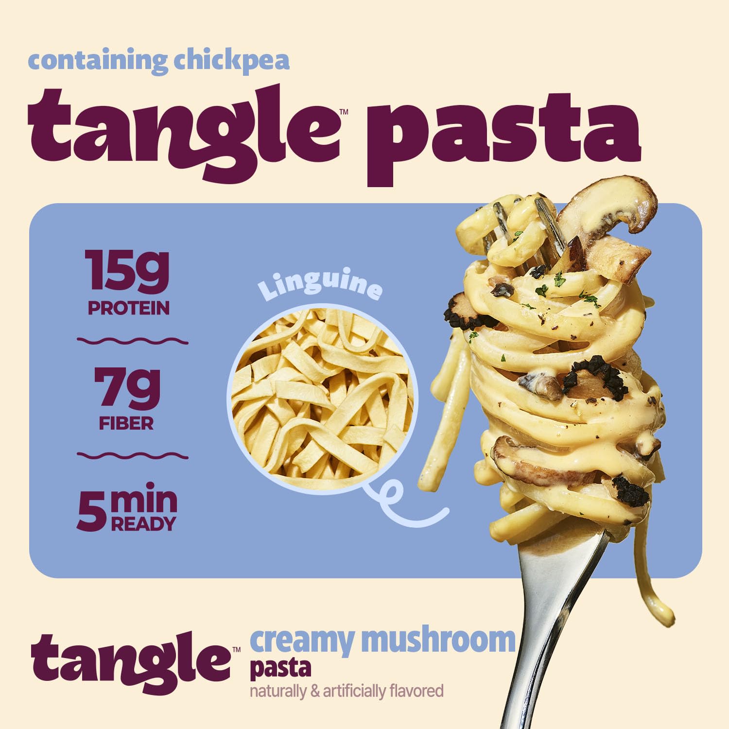 Samyang Tangle Creamy Mushroom Linguine Truffle and Shiitake Flavor Savory Non-Spicy Sauce Air Dried Noodle Quick Microwave Meal 3.70 oz (Pack of 6) - Image 8