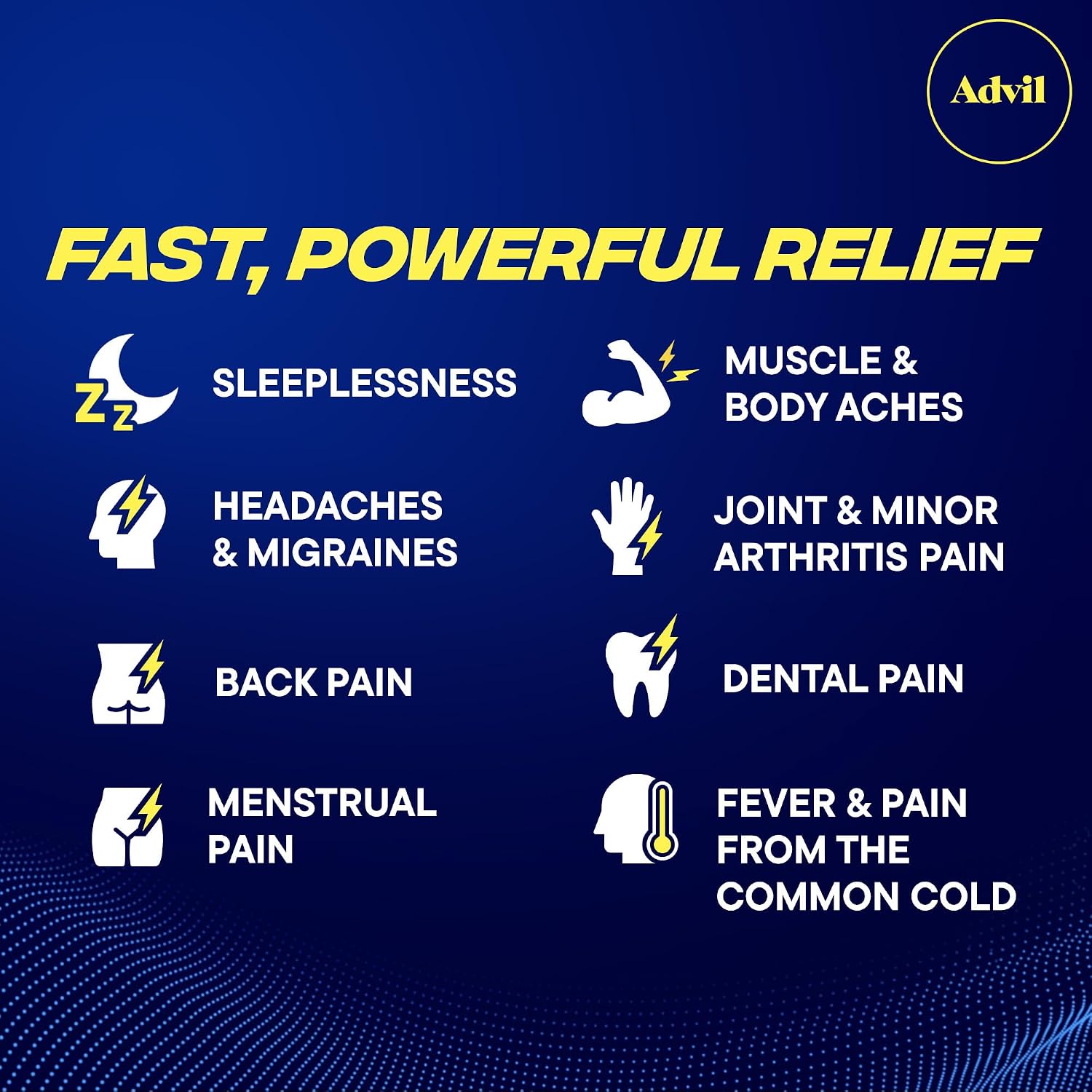 Advil PM Liqui-Gels Pain Reliever and Nighttime Sleep Aid, Pain Medicine with Ibuprofen for Pain Relief and Diphenhydramine HCL for a Sleep Aid - 40 Liquid Filled Capsules - Back to College - Image 3