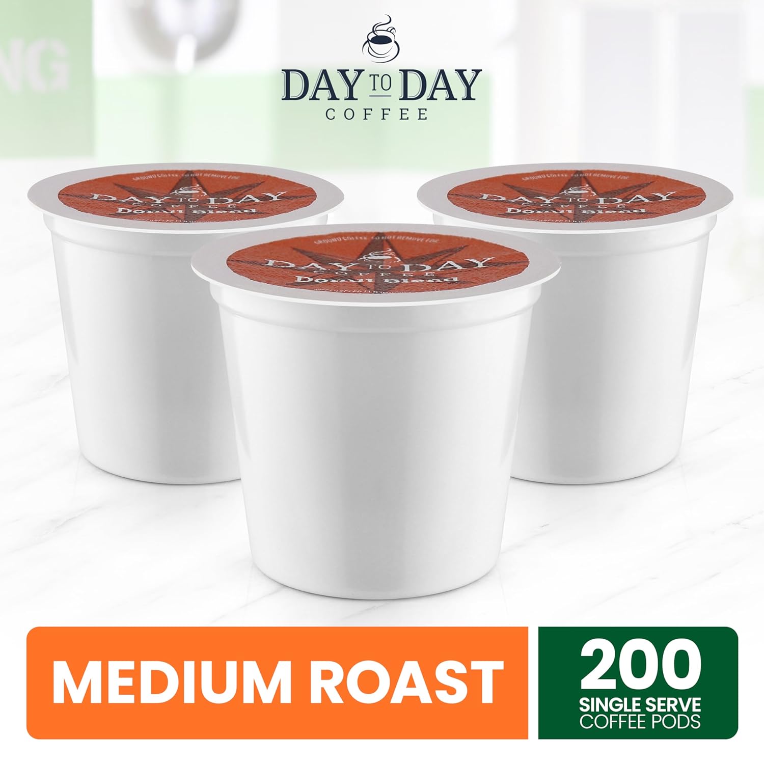 Day To Day Coffee Donut Blend Medium Roast Coffee Pods, 200 Count Bulk Pack, Compatible with Keurig K-Cup Brewers, Tastes Like Your Local Bakery - Image 7