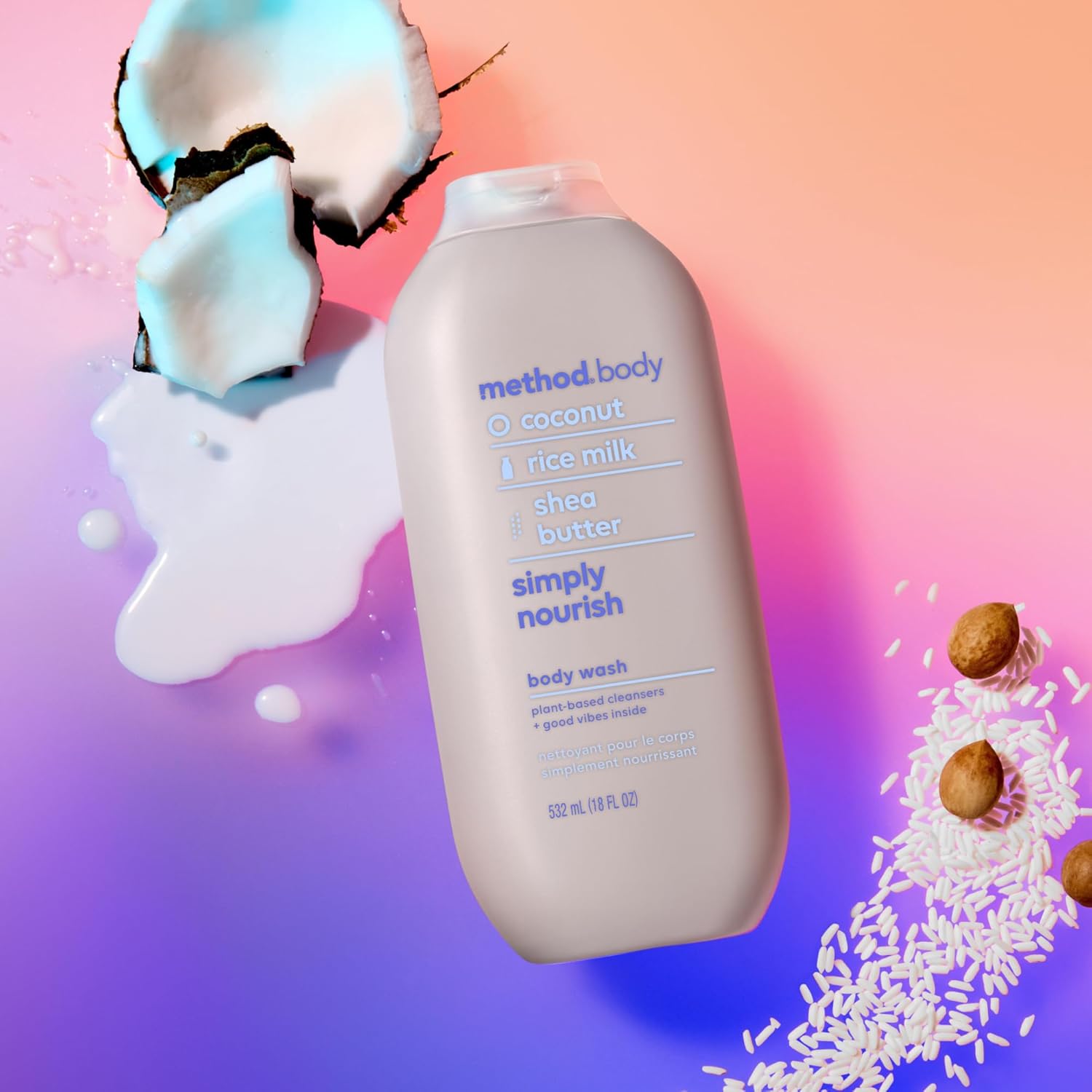 Method Body Wash, Simply Nourish, Paraben and Phthalate Free, 18 oz (Pack of 3) - Image 8