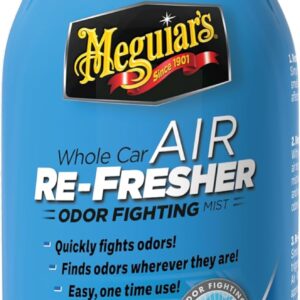 Meguiar’s Whole Car Air Refresher Odor Eliminator, Summer Breeze, 2 Oz— Car Air Freshener For Commuters, Detailers; Mist Refreshes Cabin For Sedan, Suv, Truck, Van
