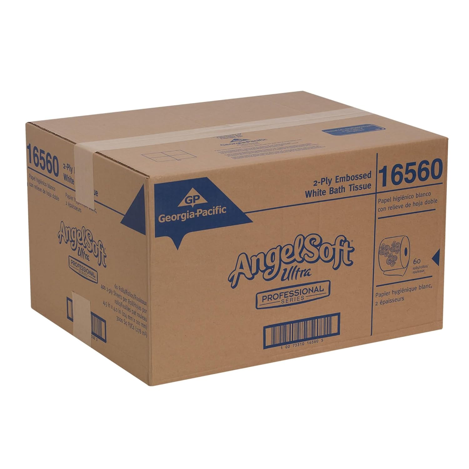 Angel Soft Ultra Professional Series 2-Ply Embossed Toilet Paper by GP PRO 1632014 400 Sheets Per Roll 20 Rolls Per Convenience Case - Image 6