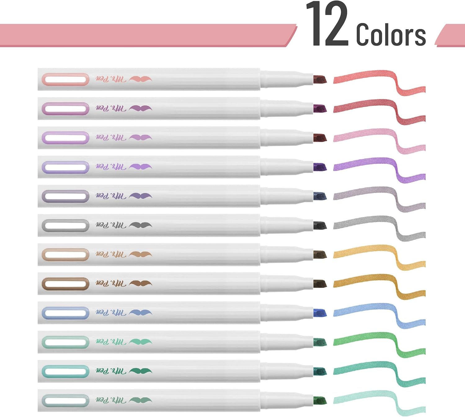 Mr. Pen- Aesthetic Highlighters, 12 Pack, Muted Pastel Colors, Cute Highlighters Assorted Colors for Journaling, Highlighting, Underlining, Fast Dry, Back to School Supplies - Image 3