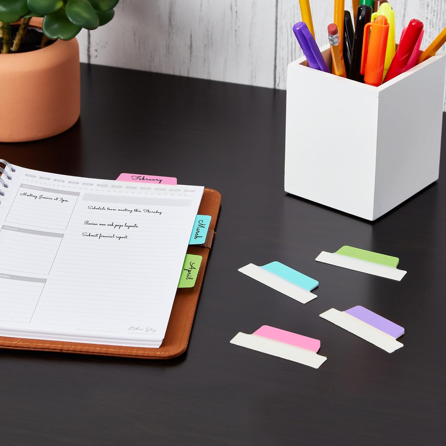 Avery Margin Ultra Tabs, 24 Repositionable Sticky Tabs, 2.5" x 1", 2-Side Writable Page Markers in Assorted Pastel Colors, 1 Pack (74769) - Image 11