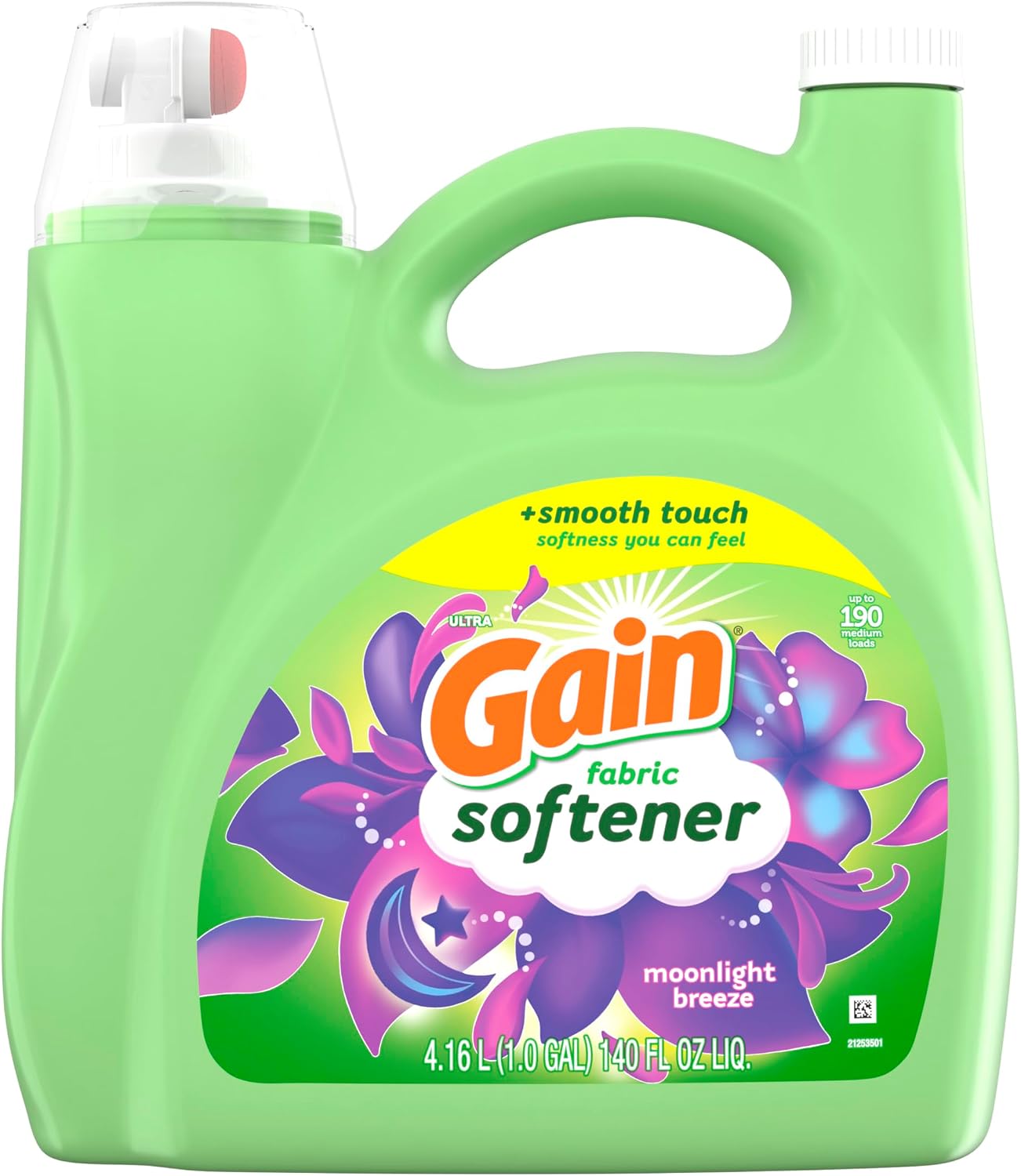 Gain Moonlight Breeze Fabric Softener, 140 FL OZ, 190 Load, Smooth Touch Laundry Conditioner Liquid - Image 9