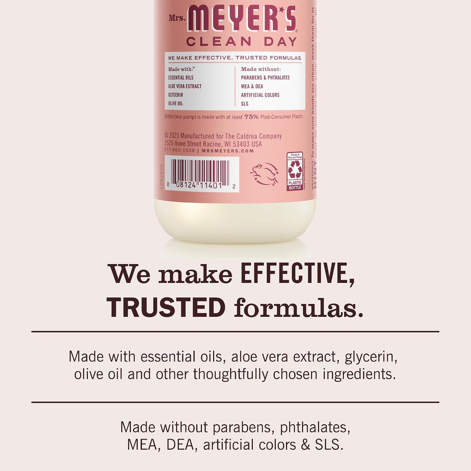 MRS. MEYER'S CLEAN DAY Liquid Hand Soap Rose (12.5 Fl Oz (Pack of 3)) - Image 6