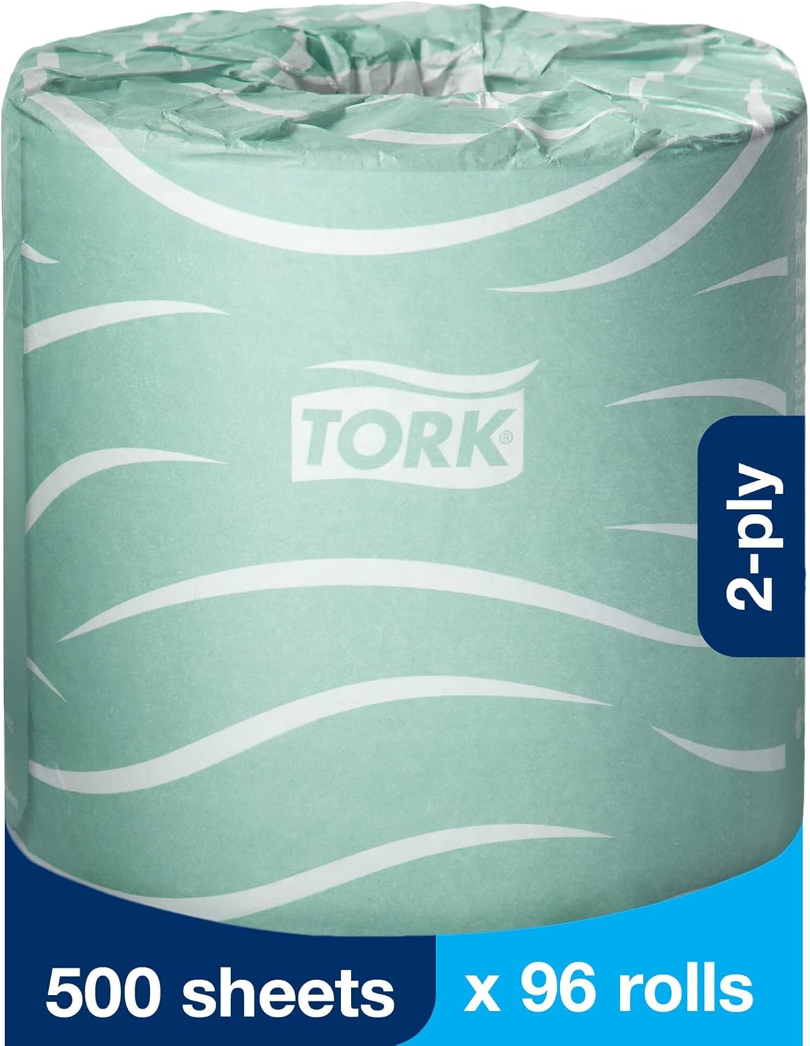 Tork Septic Safe Toilet Paper, White, 2-Ply 100% Recycled, Eco-Friendly, T24 Compatible 96 Rolls x 500 Sheets (TM1616S) - Image 2