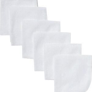 Gerber Washcloth, White, 6-Count