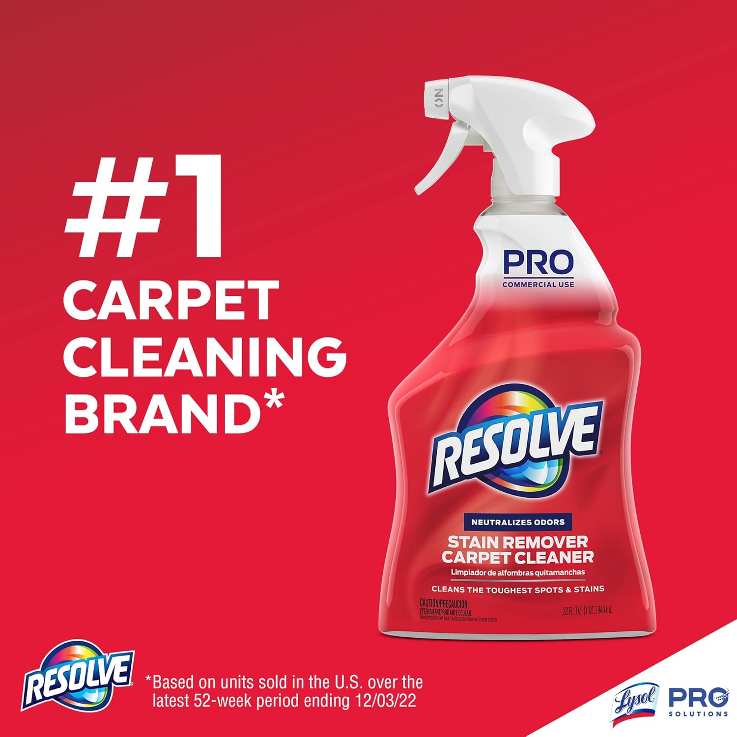 Resolve Professional Strength Spot and Stain Carpet Cleaner, Carpet Cleaner, Carpet Cleaner Solution, 32 Fl Oz - Image 6