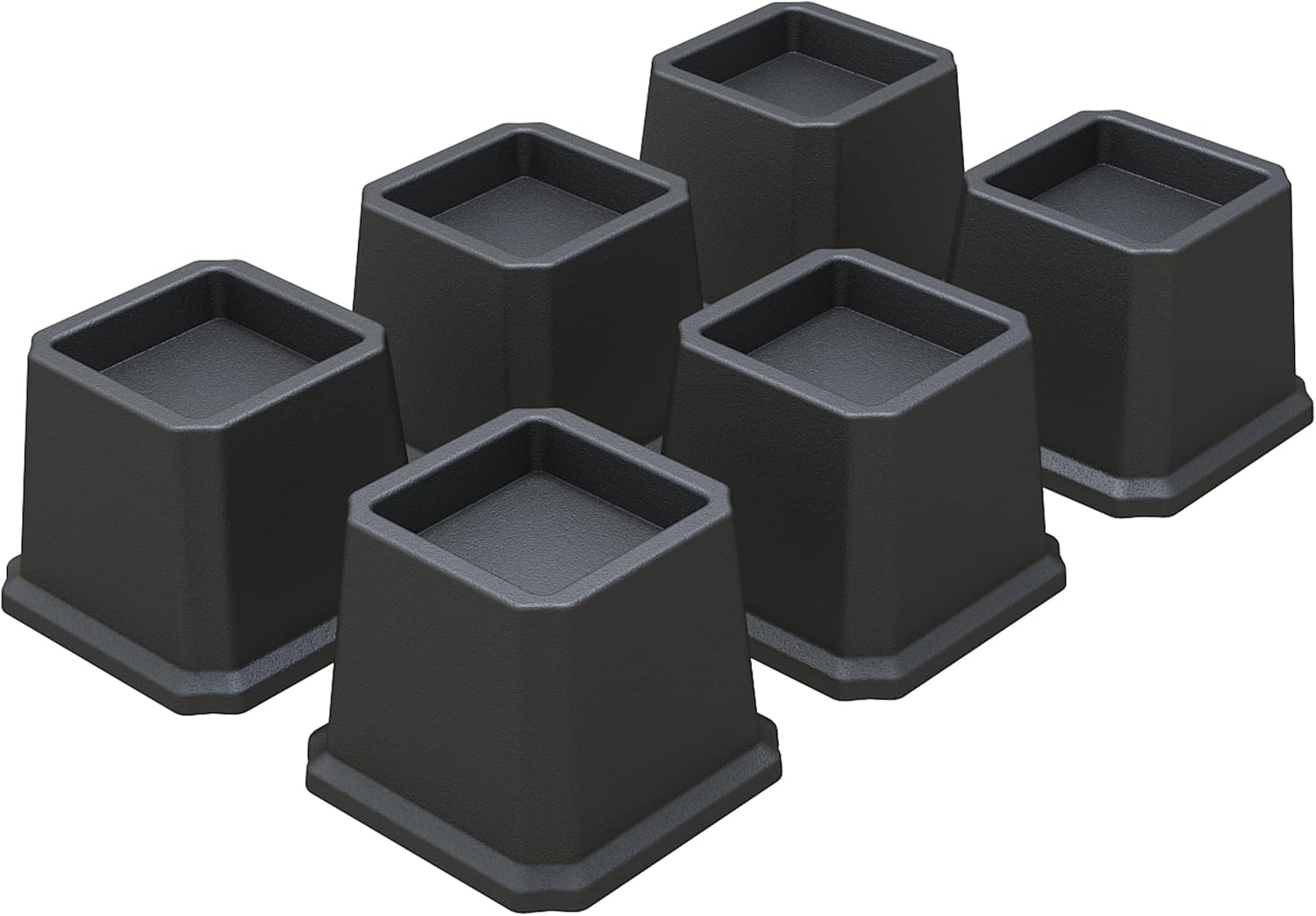Bed Risers 3 Inch Heavy Duty Bed Elevators, Set of 6 Lifts Up 3,000 lbs Furniture Riser for Sofa and Table, Black - Image 5