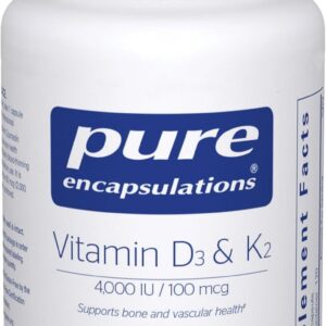 Pure Encapsulations Vitamin D3 & K2 – Bone & Vascular Health Support – Immune Function* – Gluten Free – Non-GMO – 120 Capsules
