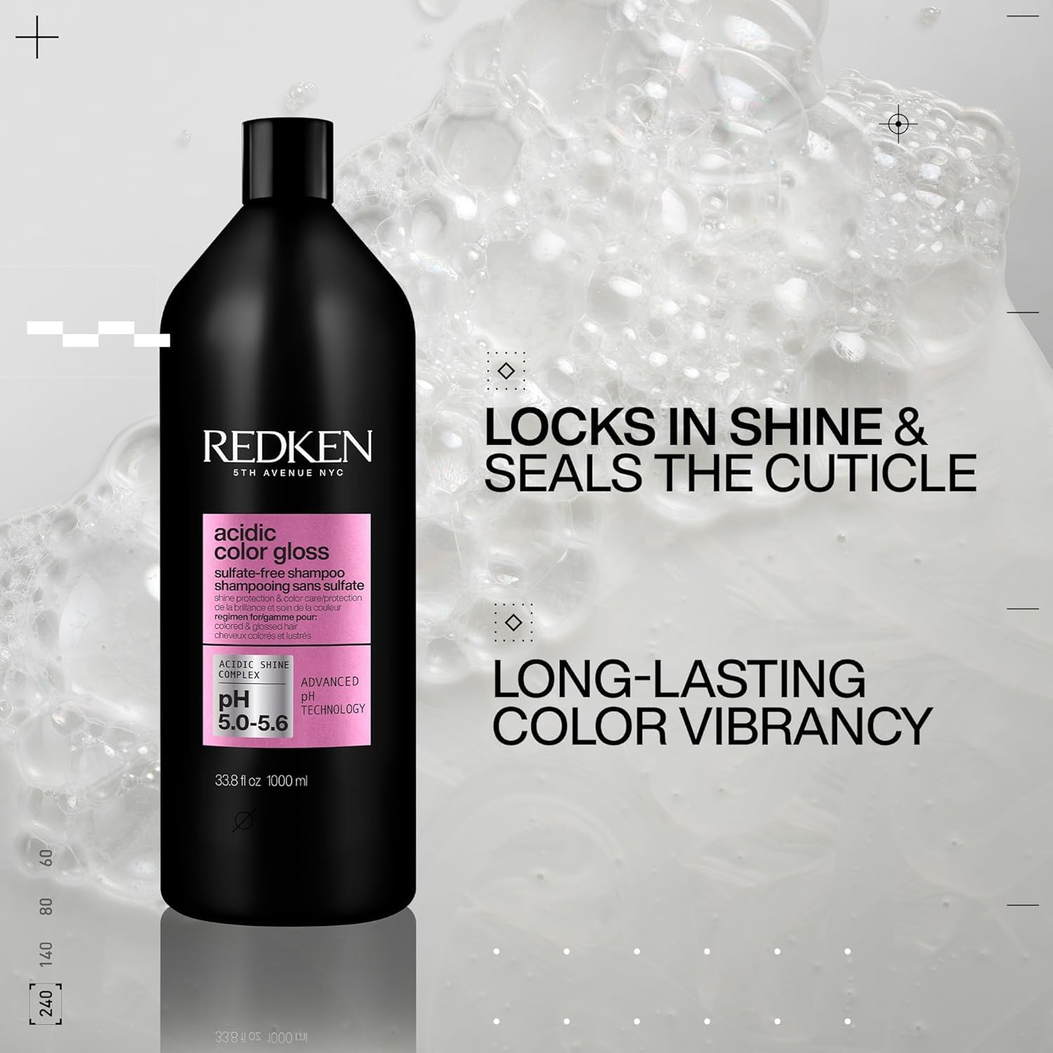 Redken Acidic Color Gloss Sulfate-Free Shampoo for Color Protection and Shine To Help Extend Color & Shine for Color-Treated Hair - Image 4
