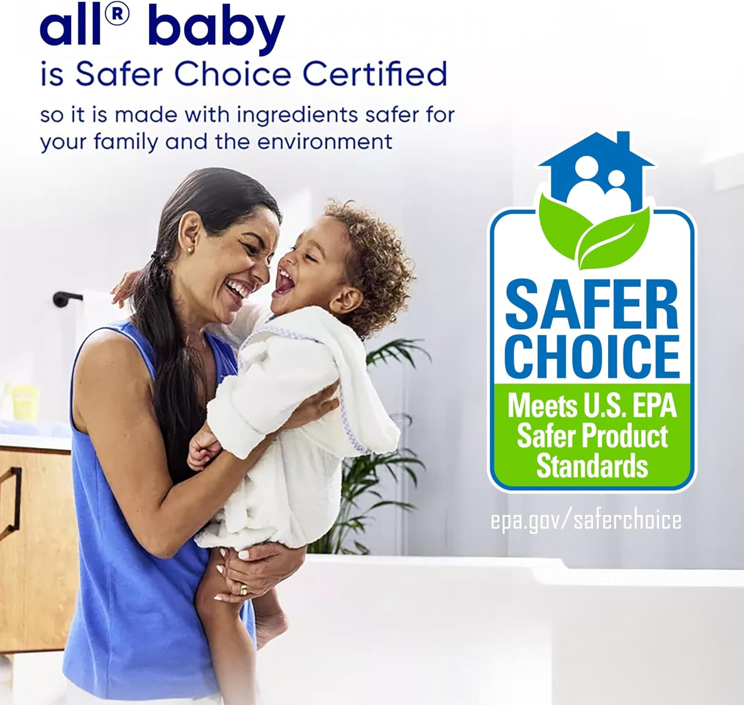 all Baby Laundry Detergent Liquid, 75oz, 100 Loads, Hypoallergenic & Dye Free, Gentle on Sensitive Skin, Tough on Stains, Pediatrician Tested, Lightly Scented, HE Safe - Image 6