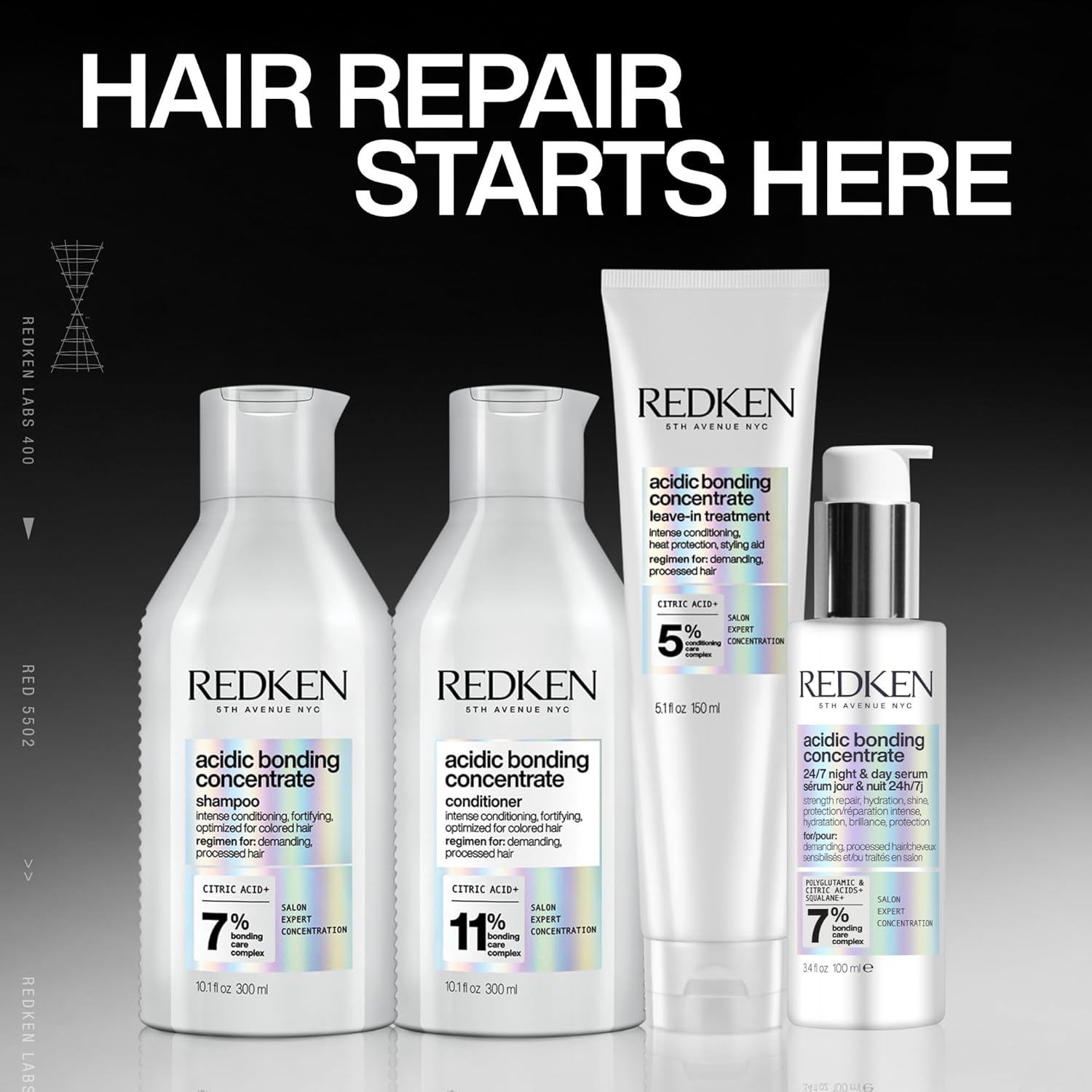 Redken Acidic Bonding Concentrate Shampoo - For Damaged Hair Repair, Strengthens and Repairs Weak and Brittle Hair, Sulfate-Free, Color Safe, With Citric Acid - Image 8