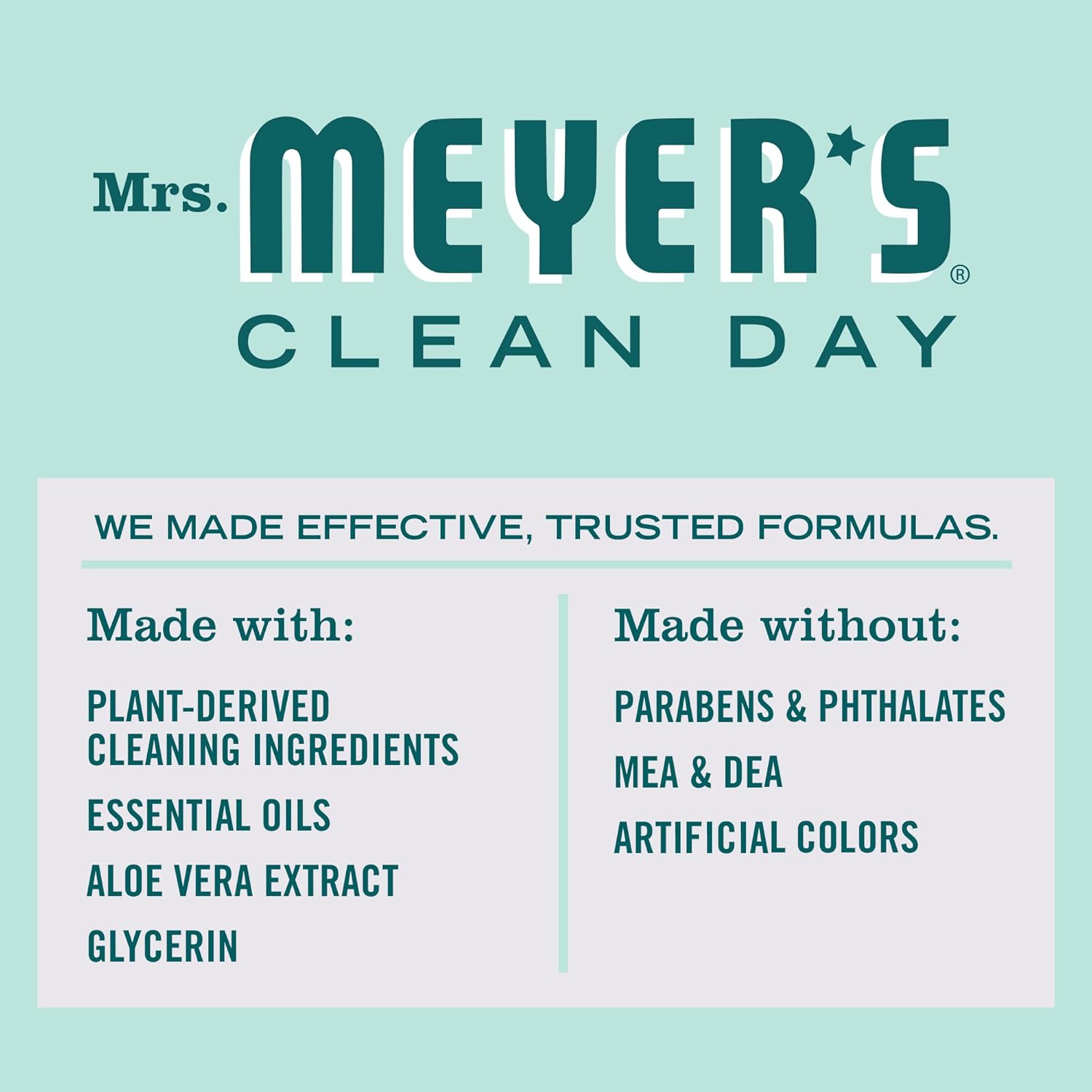 MRS. MEYER'S CLEAN DAY Liquid Dish Soap, Biodegradable Formula, Limited Edition Mint, 16 fl. oz - Pack of 6 - Image 5