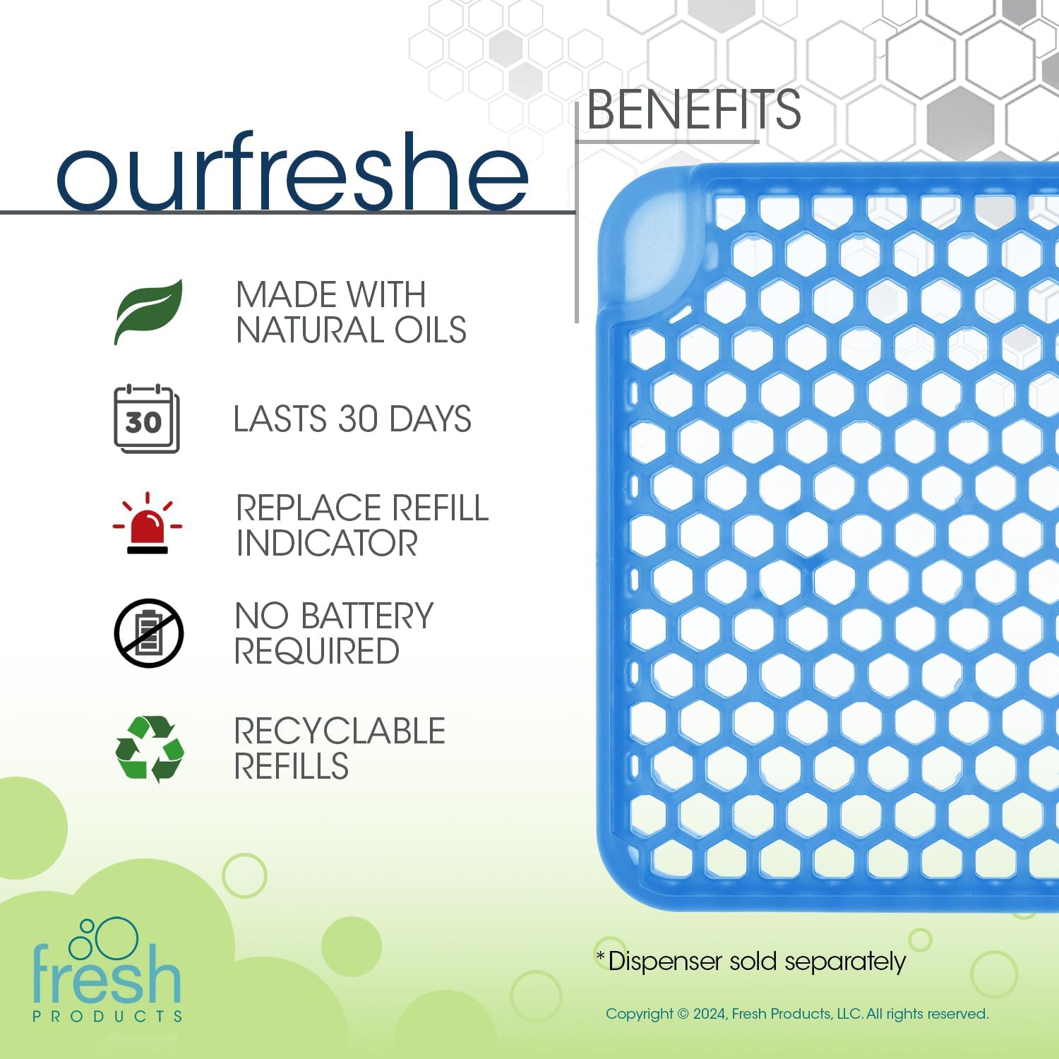 Fresh Products ourfreshe Plug In Air Freshener 30 Day Refills Replace Messy Aerosols with Dry Fragrance For Use in Medium Sized Spaces Cotton Blossom 6 Pack - Image 4