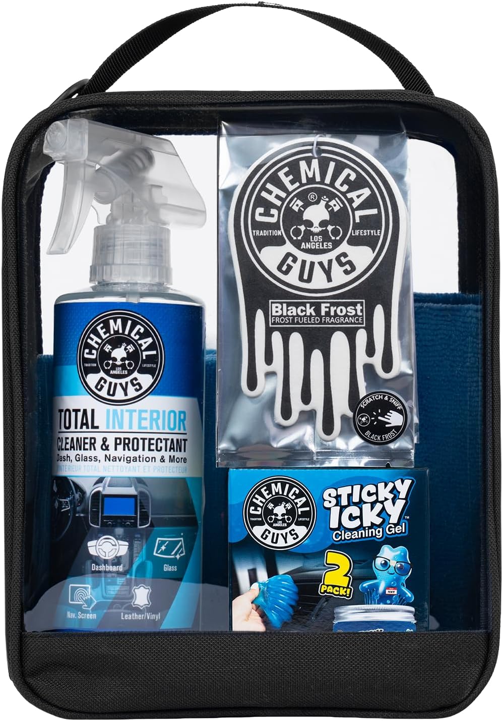 Chemical Guys Interior On The Go Car Wash Kit with Car Interior Cleaners & Protectants, Easy On The Go Car Detailing Kit - Image 2