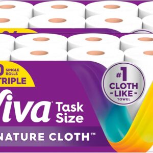 Viva Signature Cloth Paper Towels, Task Size, 16 Family Triple Rolls, 141 Sheets per Roll (Packaging May Vary)