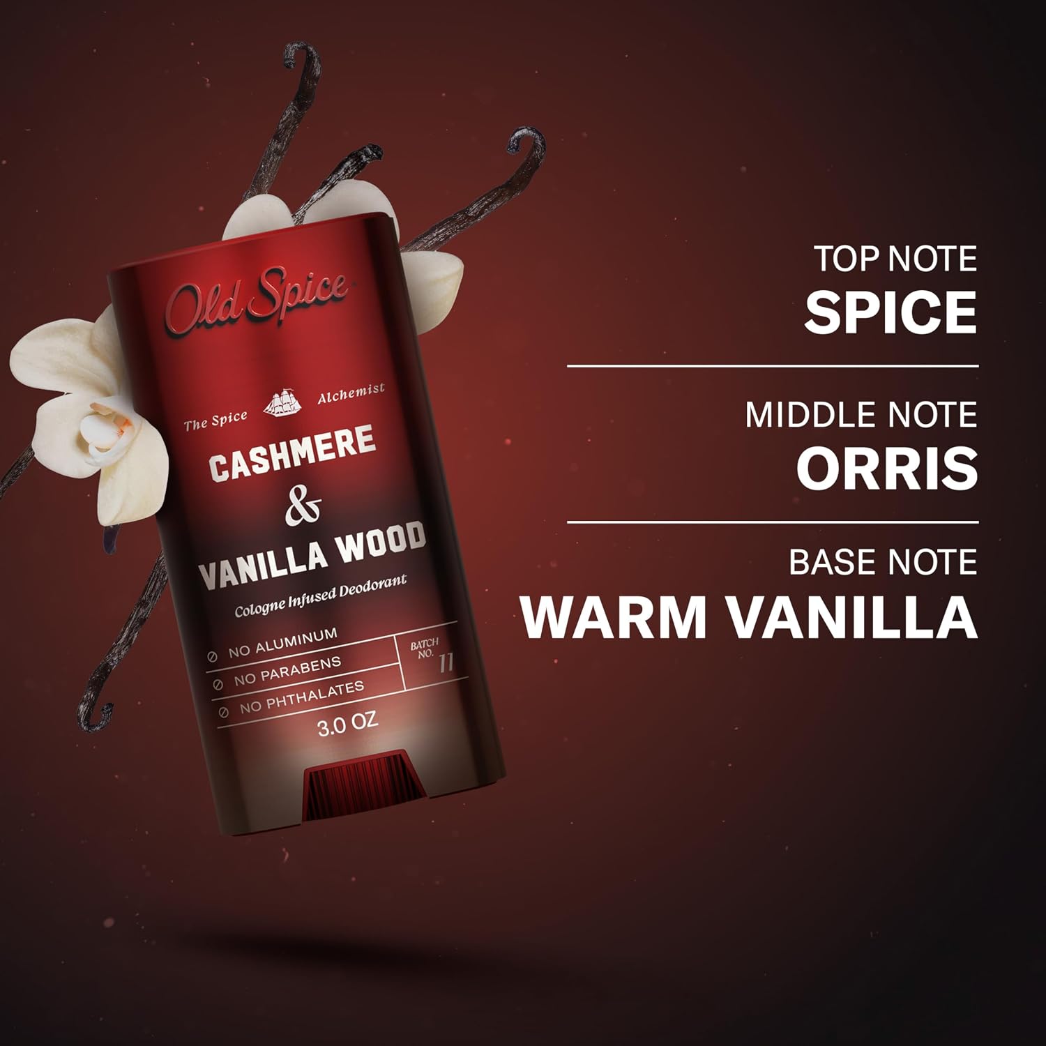 Old Spice Aluminum Free Deodorant for Men, The Spice Alchemist Collection, 24/7 Cologne Infused Scent, No Trade Off Formula, Free of Parabens & Phthalates, Cashmere + Vanilla Wood Scent, 3.0 oz - Image 9