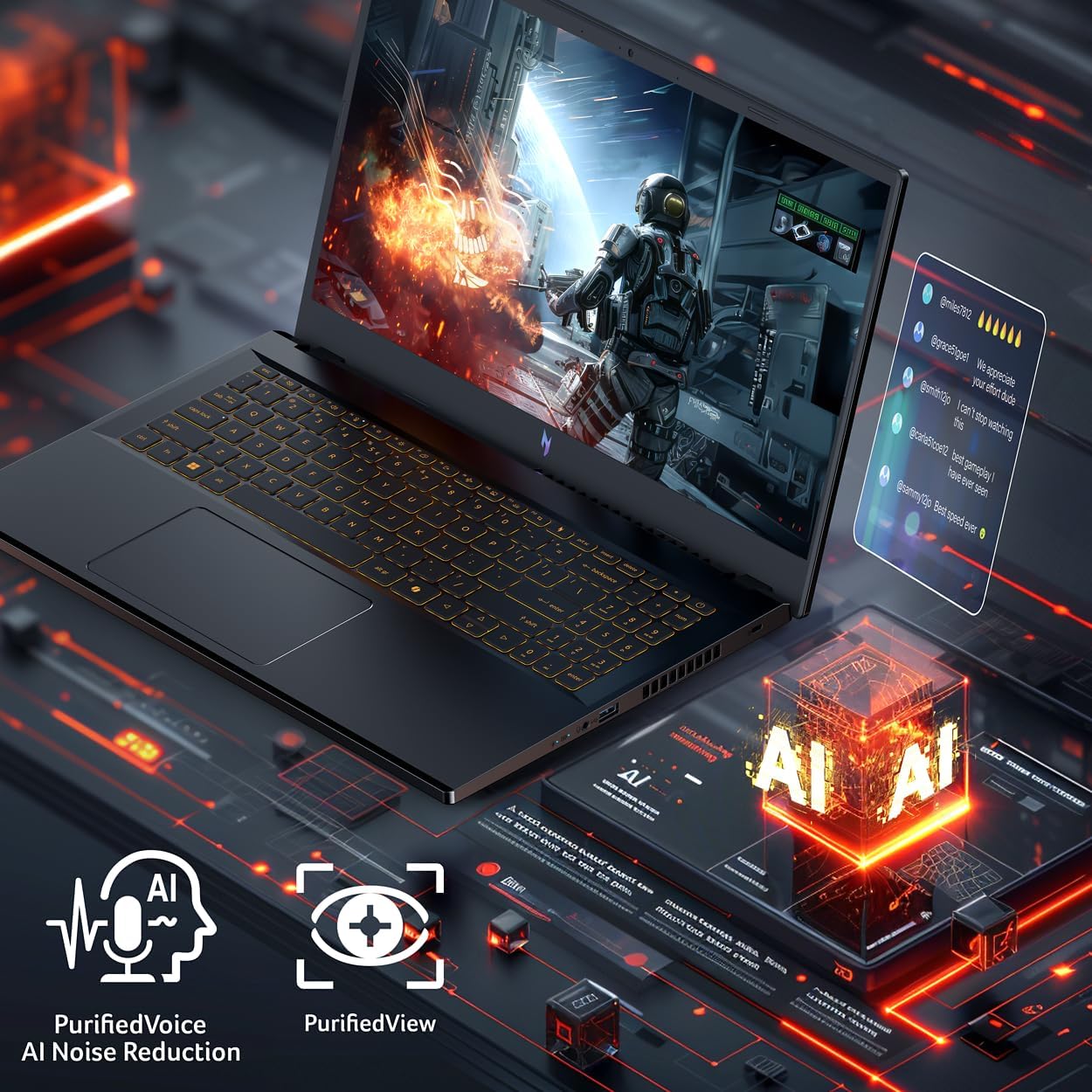 Acer Nitro V Gaming Laptop | Intel Core i5-13420H Processor | NVIDIA GeForce RTX 4050 Laptop GPU | 15.6" FHD IPS 165Hz Display | 8GB DDR5 | 512GB Gen 4 SSD | Wi-Fi 6 | Backlit KB | ANV15-52-586Z - Image 8