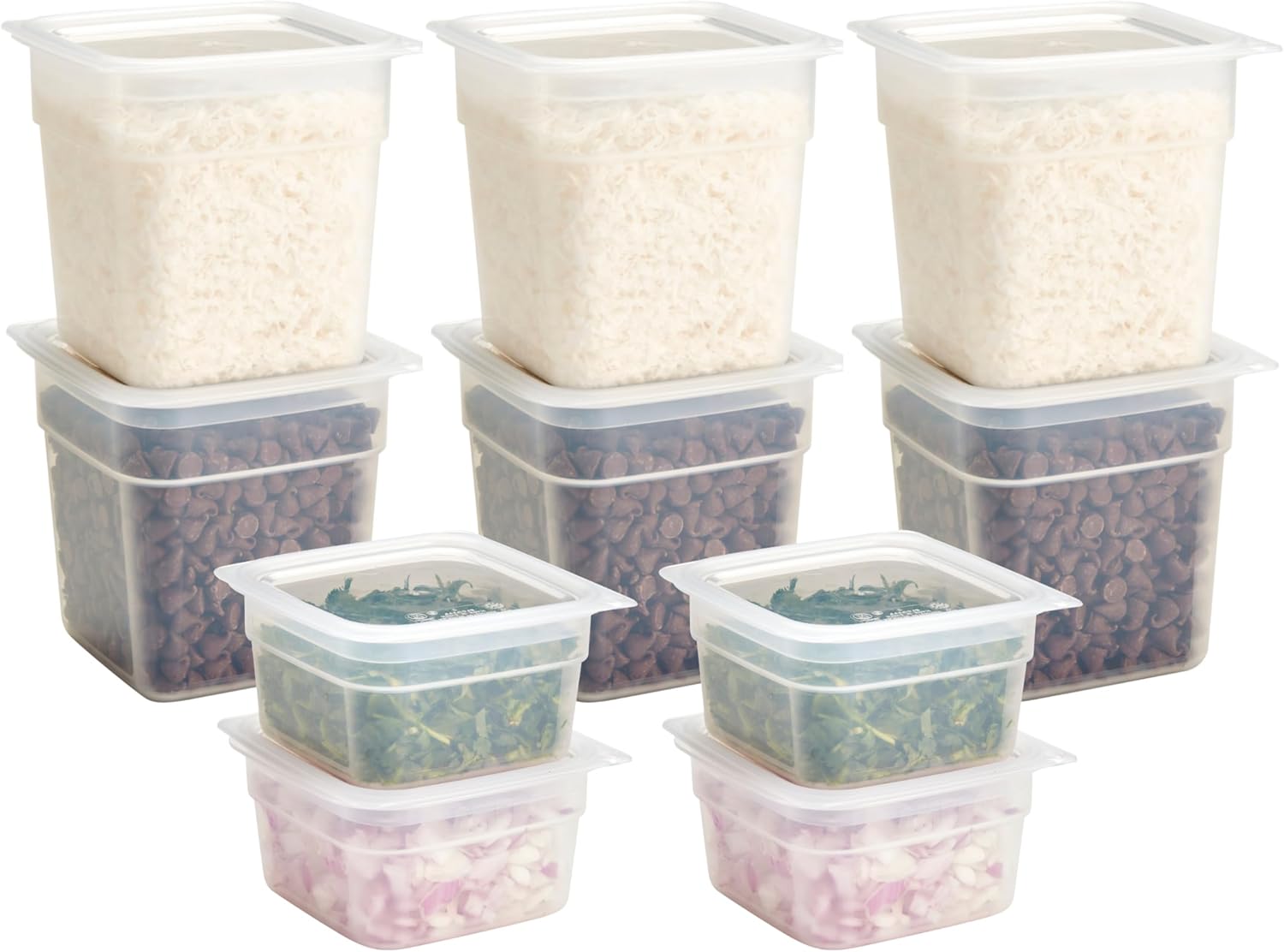 Cambro Food Storage Containers with Lids - Translucent (Microwave Safe and BPA-Free) - 16 and 32 oz (ounce) Food Storage Container - (20 Piece Set) - Image 2