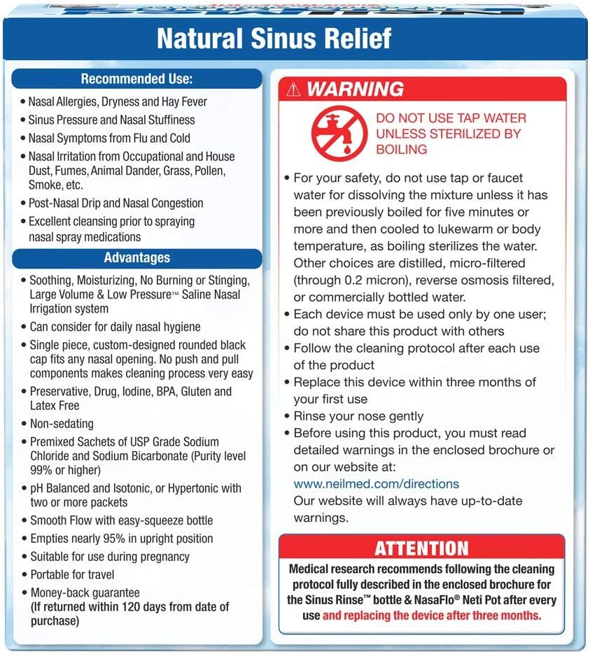 NeilMed Sinus Rinse - A Complete Sinus Nasal Rinse Kit, 50 count (Pack of 1) Count may vary - Image 7