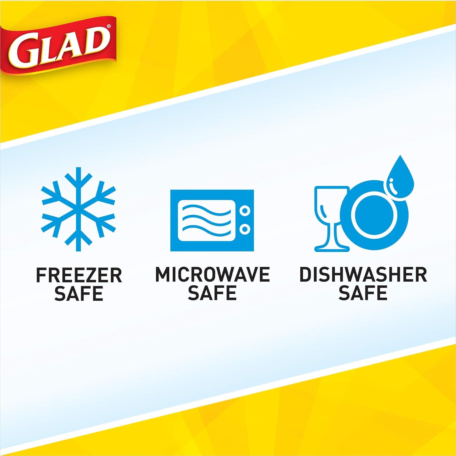 Glad GladWare Big Bowl Food Storage Containers with Lids, Large Round No BPA Plastic Containers for Soups, Salads, and Meal Prep, Lock Tight Seal, Microwave Dishwasher Safe, 48 Oz, 3 Count - Image 8