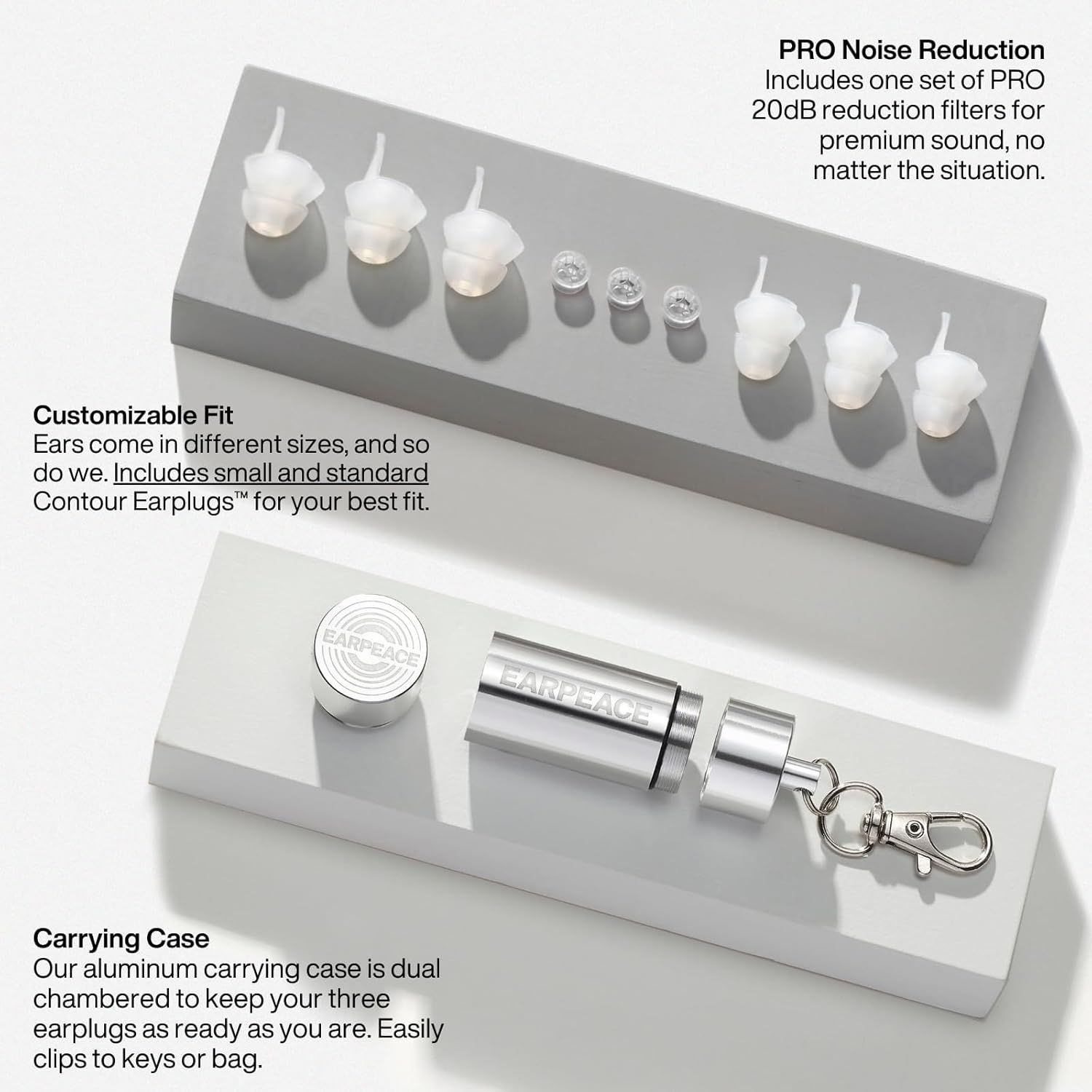 EARPEACE Music PRO - Concert Ear Plugs - Earplugs for Noise Reduction up to 20dB - High Fidelity Ear Plugs for Concerts, Musicians and Live Events - Reusable Earplugs - Includes Filter Set and Case - Image 5