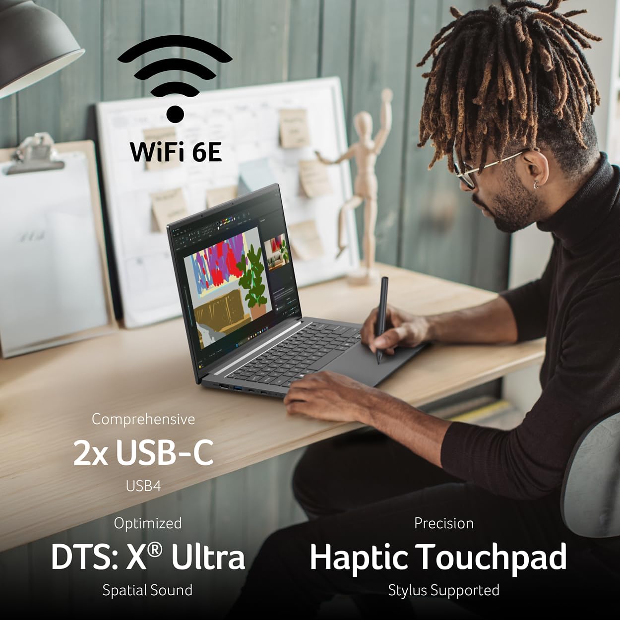 acer Swift X 14 AI Copilot+ PC | 14.5" 3K OLED Gorilla Glass 120Hz Touch Display | AMD Ryzen AI 7 350 Processor | NVIDIA GeForce RTX 5060 | 32GB LPDDR5X | 1TB SSD | Haptic Touchpad | SFX14-61G-R1HV - Image 8