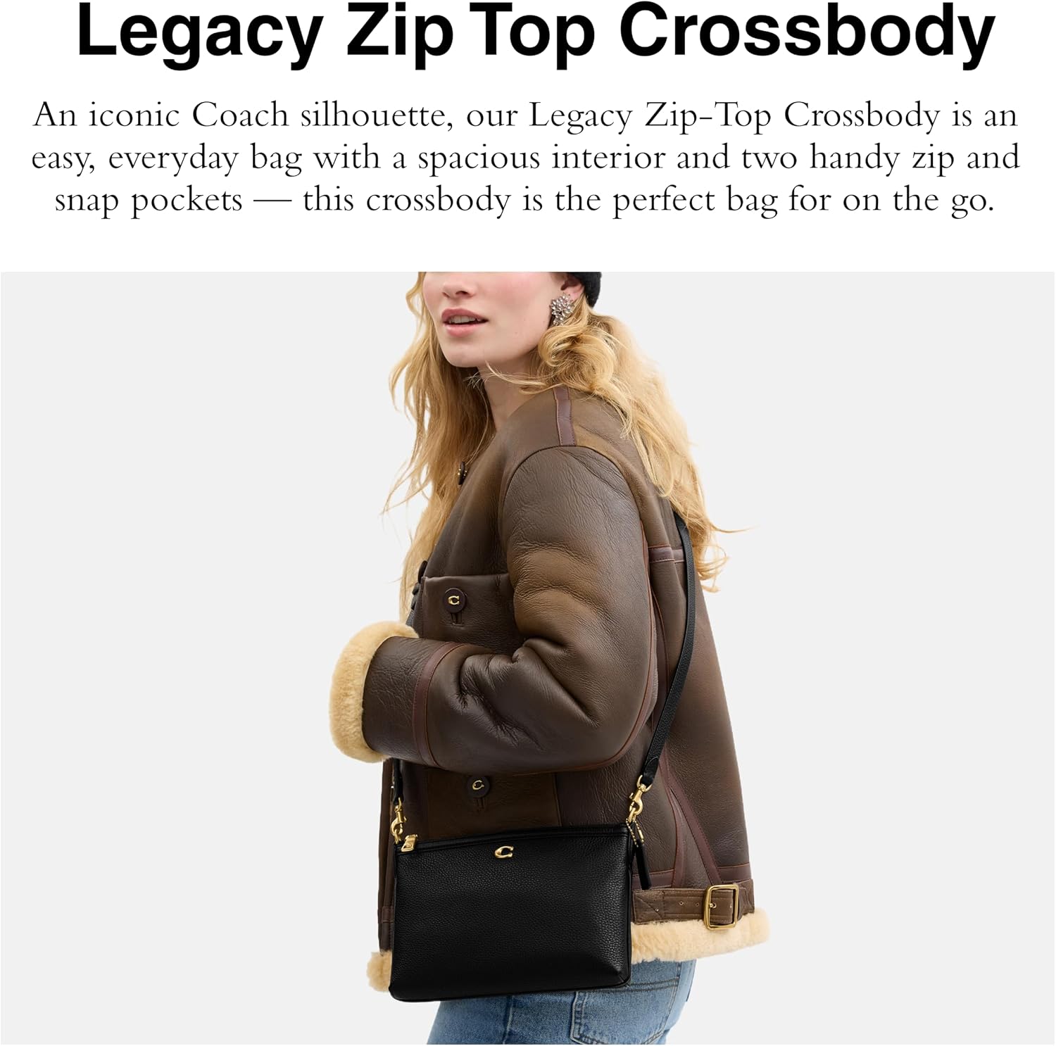 Coach Women's Legacy Zip Top Crossbody Bag - Image 3