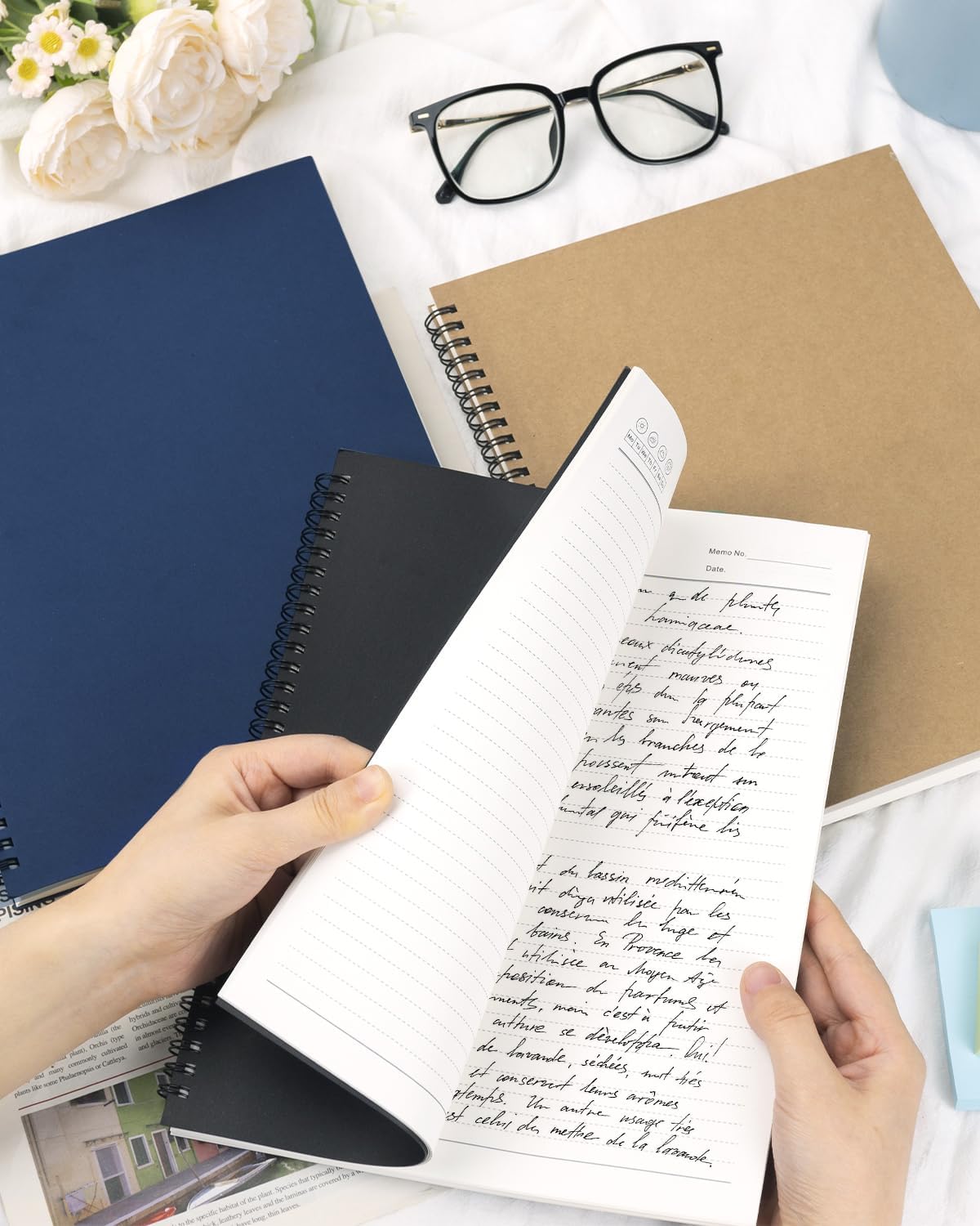 Dynta 3Packs Large Spiral Notebooks 8.5 "x 11" Lined College Ruled Journals for Work, School, Good for Students and Office, 160 Pages/80 Sheets with 100 GSM Lined Paper(3 Colors) - Image 7