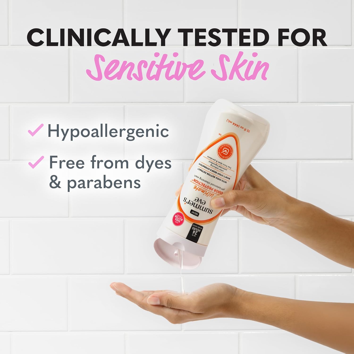 Summer’s Eve Ultimate Odor Protection Feminine Wash with Shea Butter - Up to 24 Hour Vaginal Odor Control, pH Balanced Formula, Clinically & Gynecologist Tested Intimate Body Wash - 15 Fl Oz - Image 6