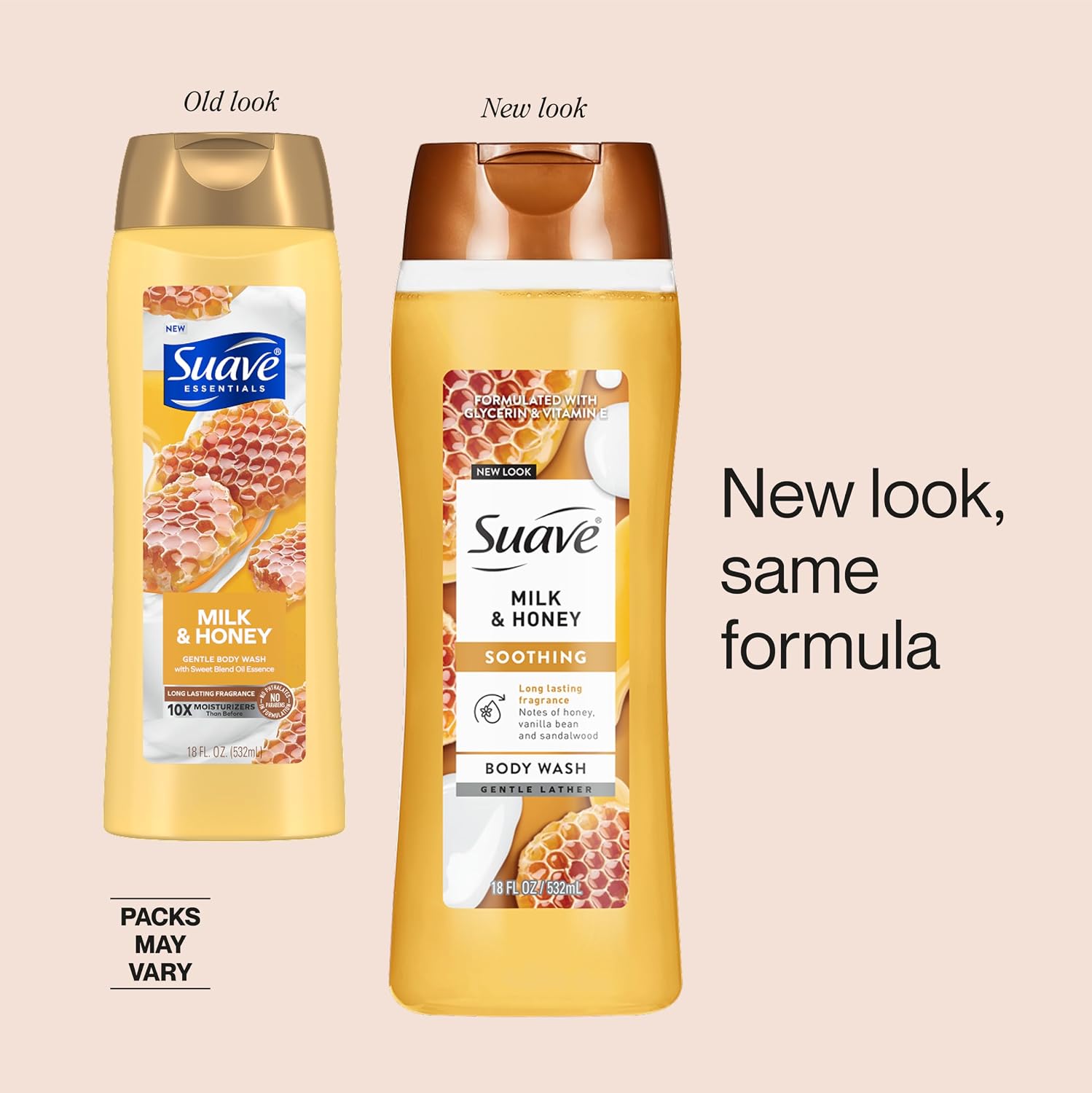 Suave Moisturizing Body Wash, with Milk & Honey and Vitamin E Extract, No Parabens, No Phtahaltes, 18 Oz Pack of 6 - Image 5