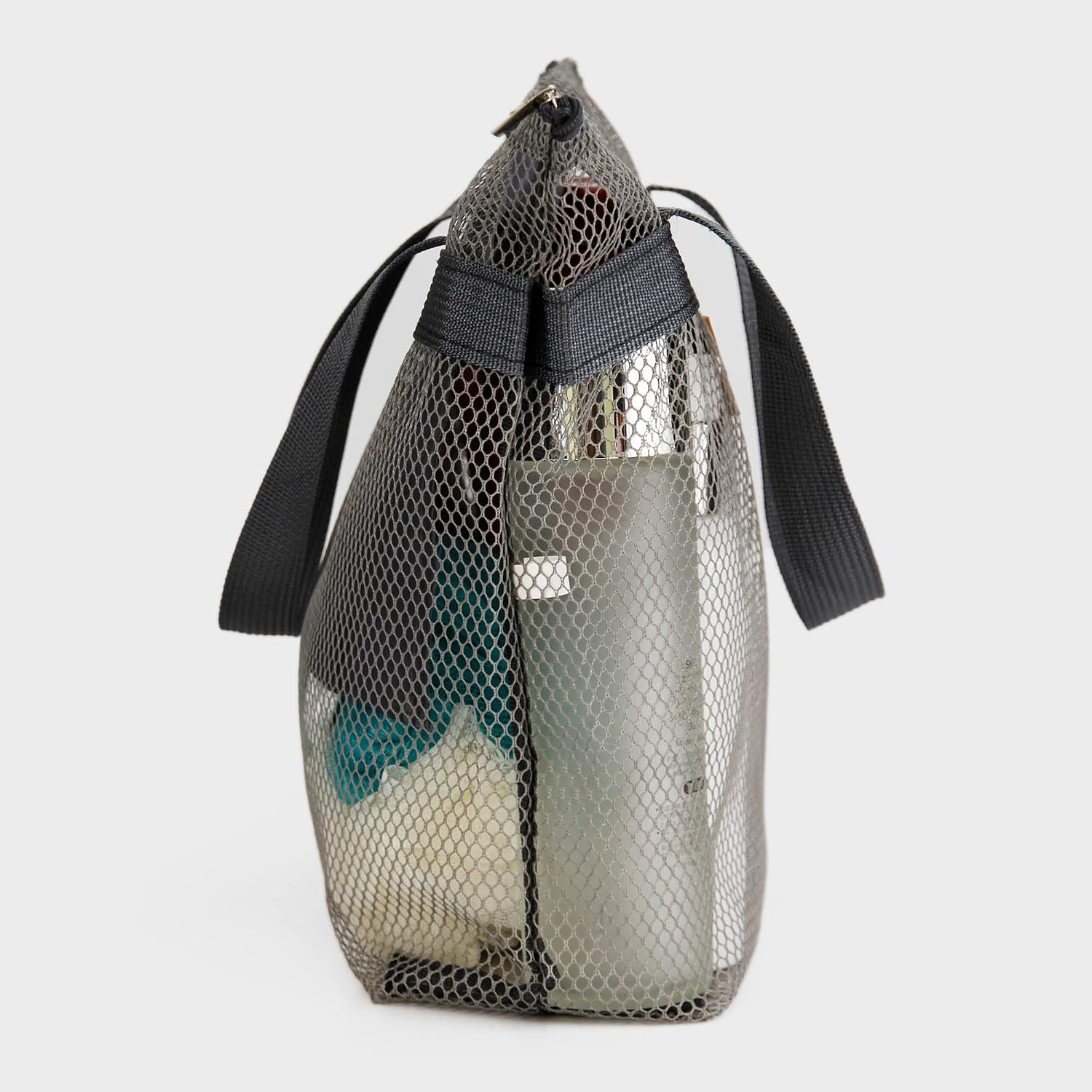 TOPASION Mesh Shower Caddy Bag Portable Hanging Toiletry and Bath Organizer with Zipper for Travel, Gym, Camping, College Dorms, Beach - Image 9