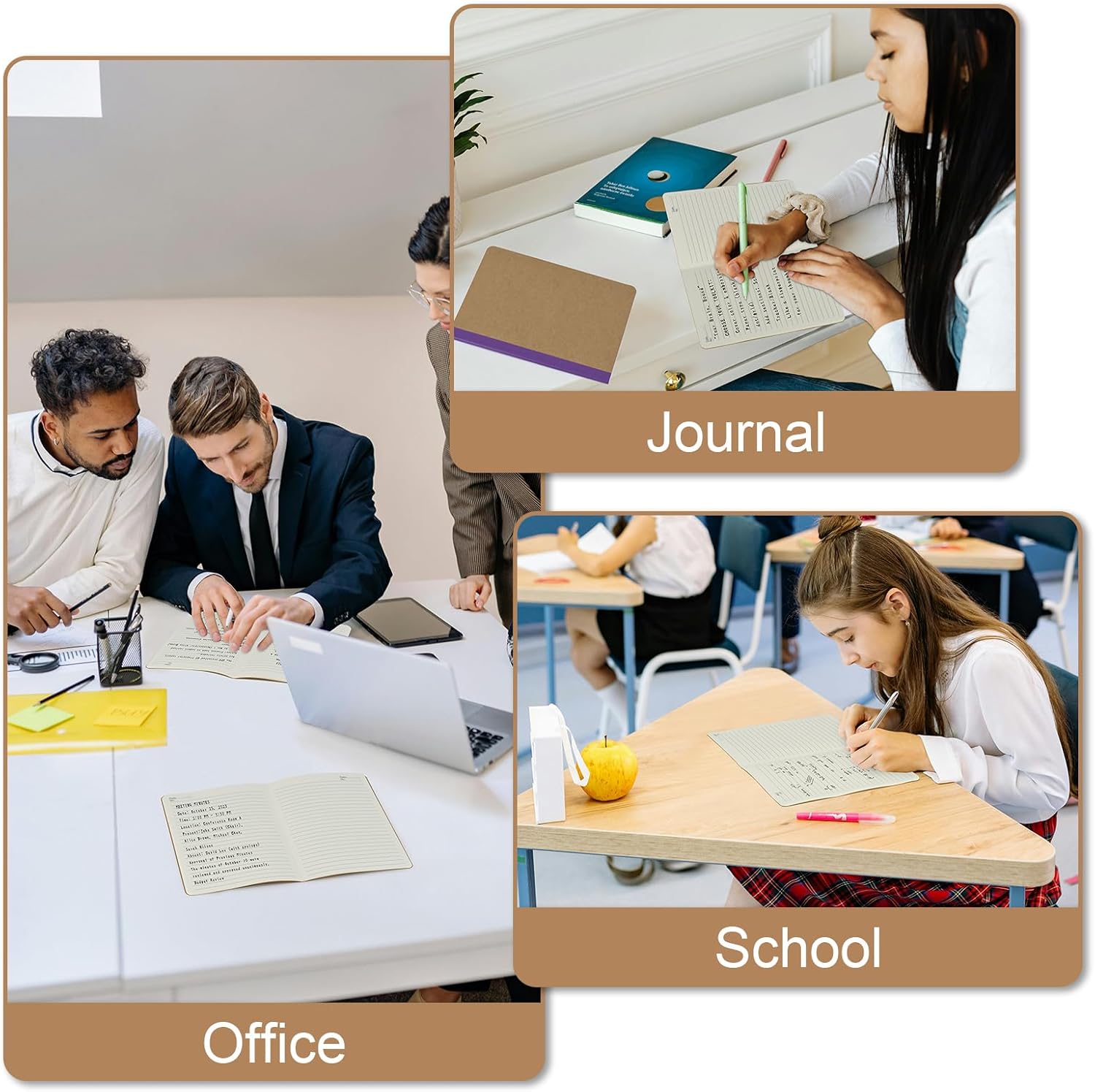 ZCZN 8 Pack Colorful Lined Notebooks Bulk, A5 Journals with 8 Colors, 60 Pages/30 Sheets, 8.3x5.5 Inch, College Ruled Paper, Travel Writing Journal Notebooks for Work,School(8 pack,8 colors-lined) - Image 8