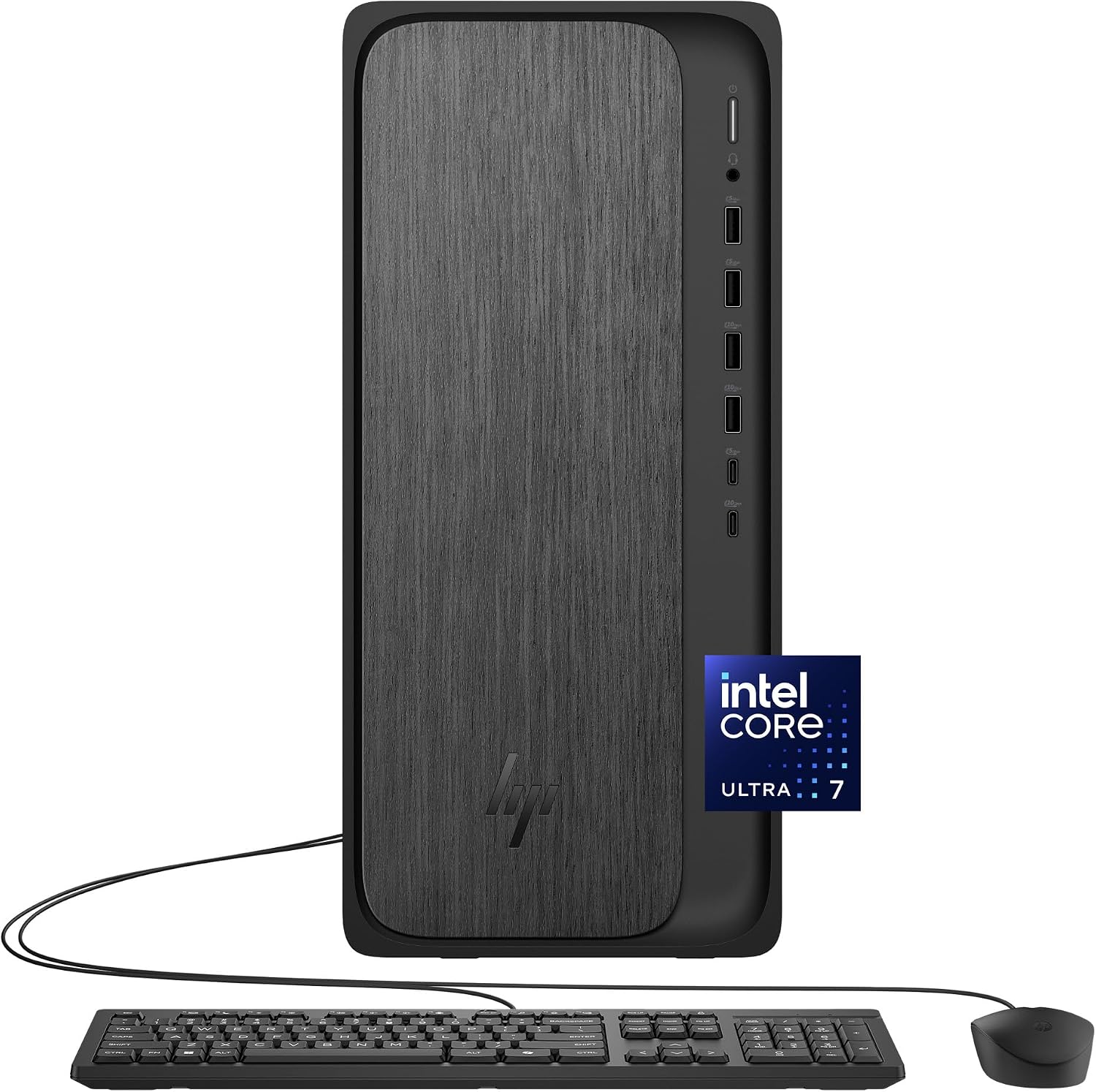 HP OmniDesk Desktop AI PC, Intel Core Ultra 7 265, 16 GB RAM, 1 TB SSD, Intel Graphics, Windows 11 Home, Microsoft Copilot, Gray Wood, M03-0102 (2026) - Image 2
